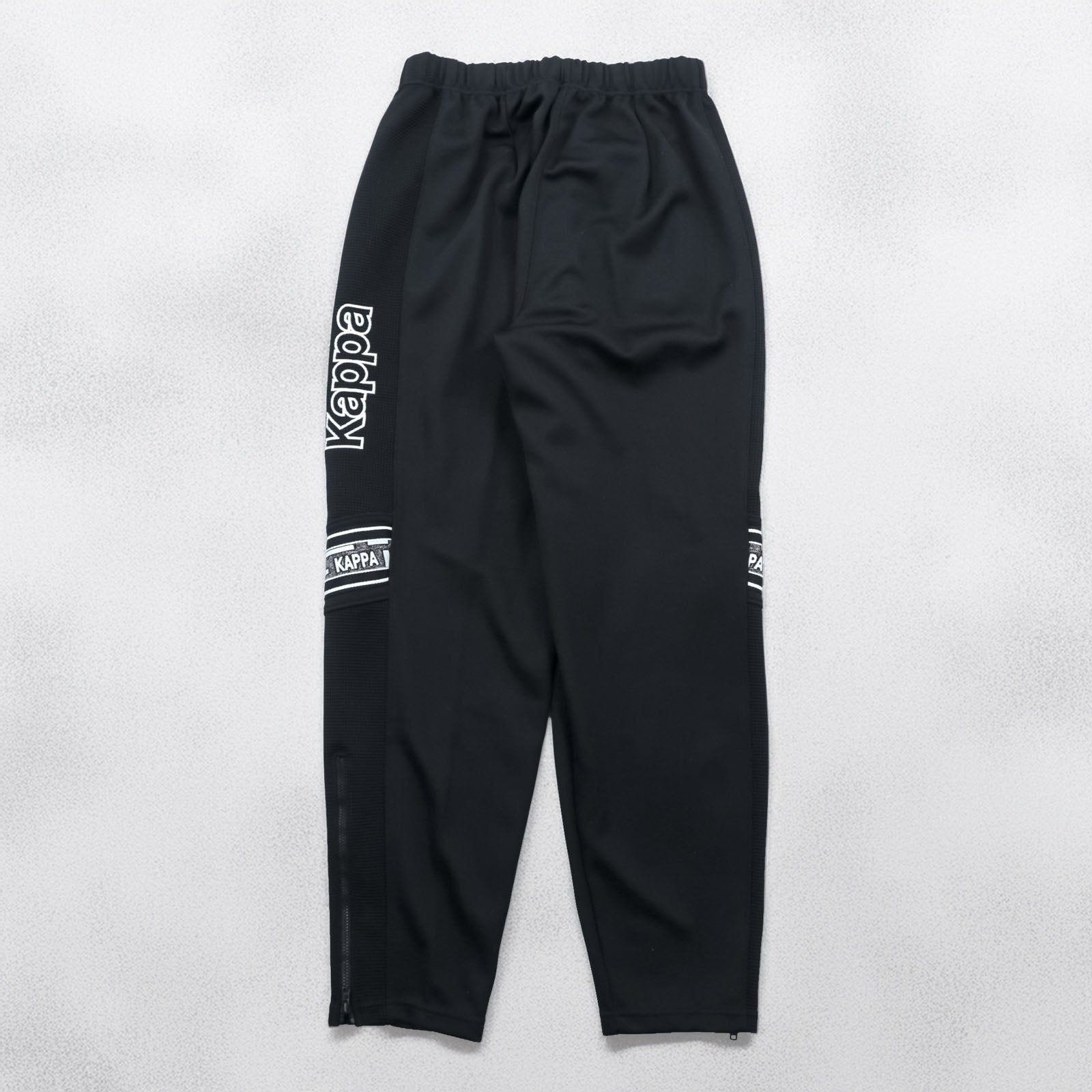 Kappa 90年代 日本製 トラッカージャケット ジャージ セットアップ M ブラック ドローコード ジョガー 裾ジップ スリット