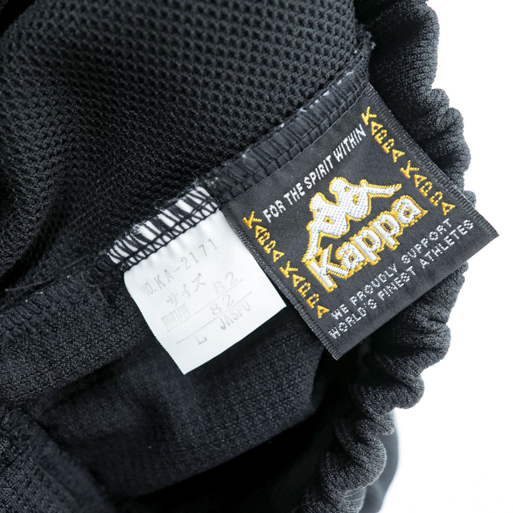 Kappa 90年代 日本製 トラッカージャケット ジャージ セットアップ M ブラック ドローコード ジョガー 裾ジップ スリット