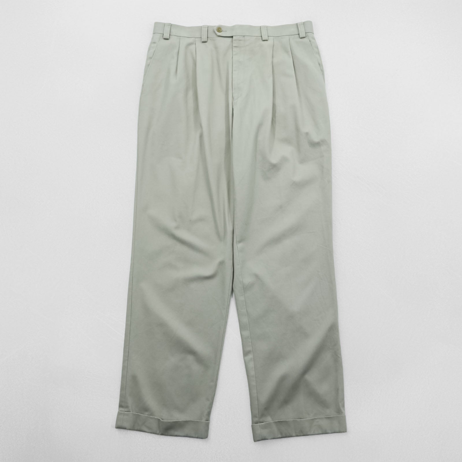 LAUREN RALPH LAUREN 90年代 2タック ワイド チノパンツ ワークパンツ L ベージュ ダブルカフス