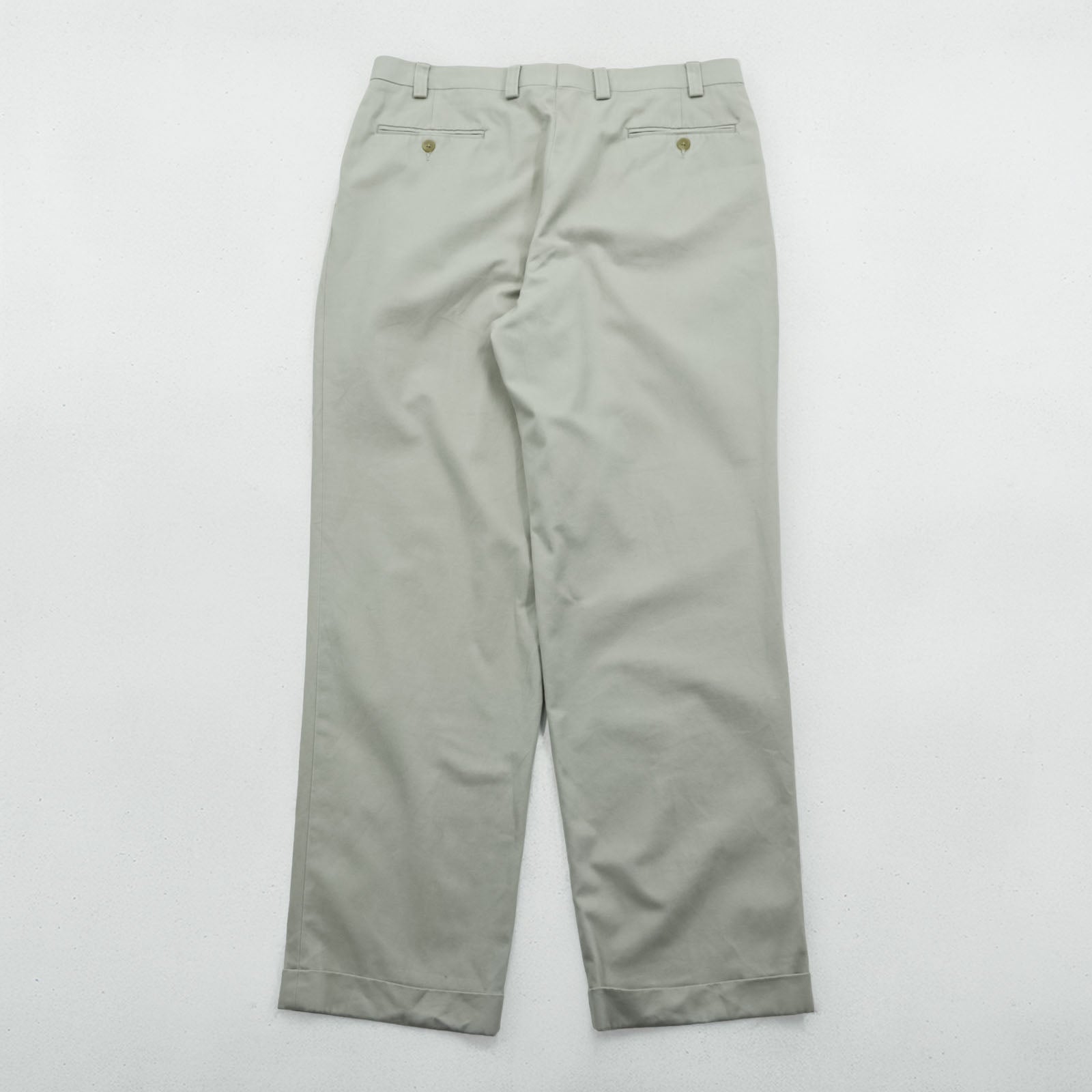 LAUREN RALPH LAUREN 90年代 2タック ワイド チノパンツ ワークパンツ L ベージュ ダブルカフス