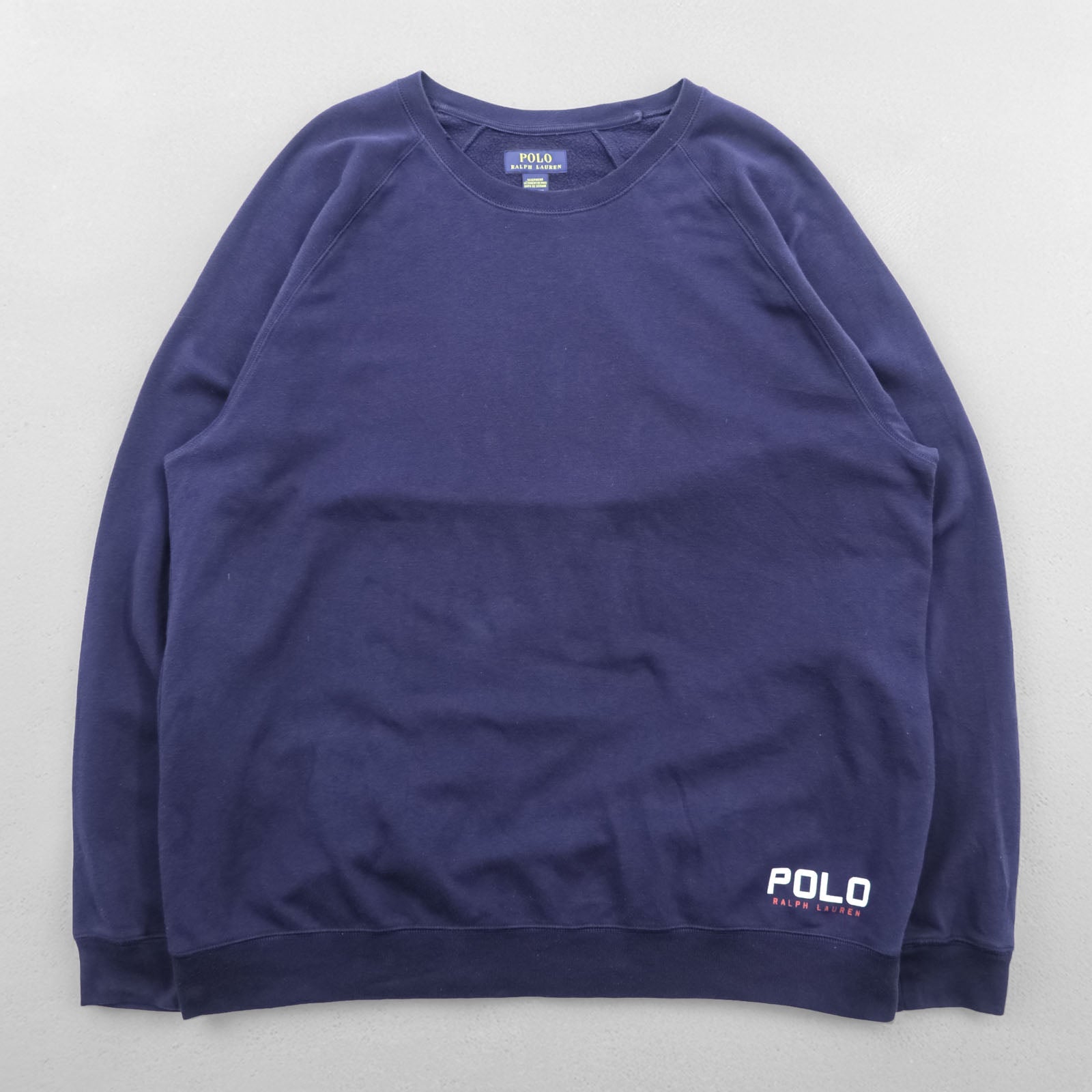 Polo Ralph Lauren ライトウェイト スウェット トレーナー XL ネイビー コットン クルーネック