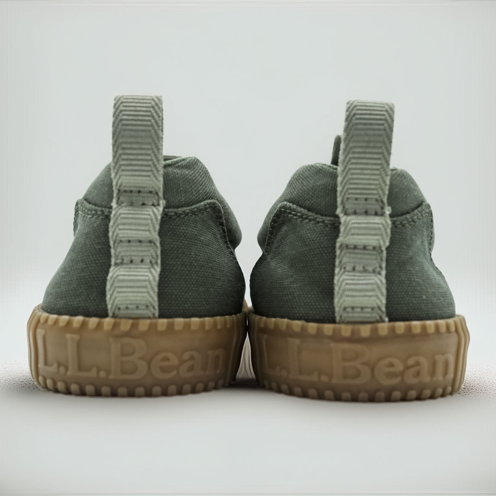 L.L.Bean エコ ウッズ レースアップ シューズ スニーカー 27cm キャンバス カーキ 未使用品 515716