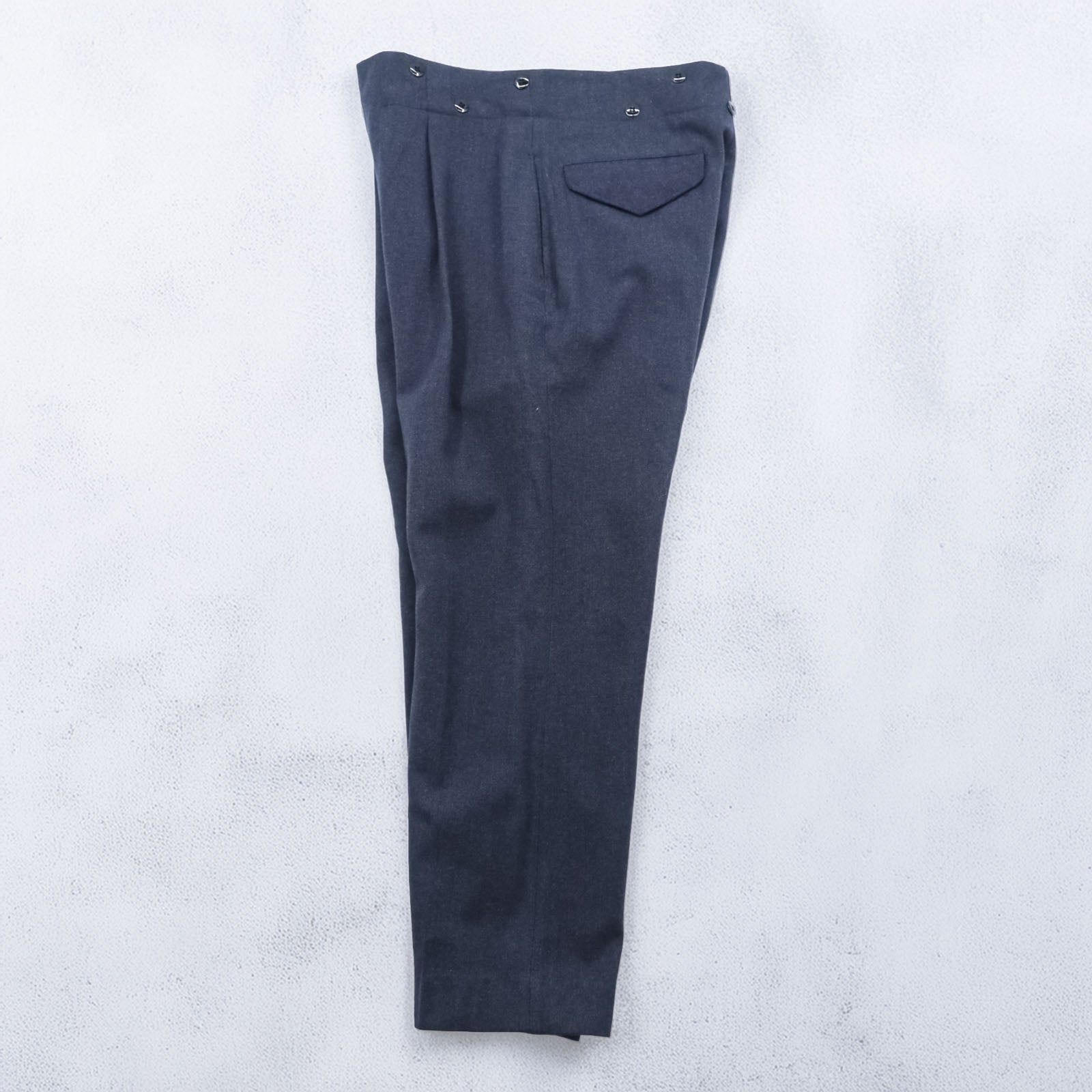 Clayman & Sons LTD 60年代 ユーロヴィンテージ スラックス パンツ トラウザーズ M ネイビー イギリス空軍 ミリタリー 8405-21-800-1044