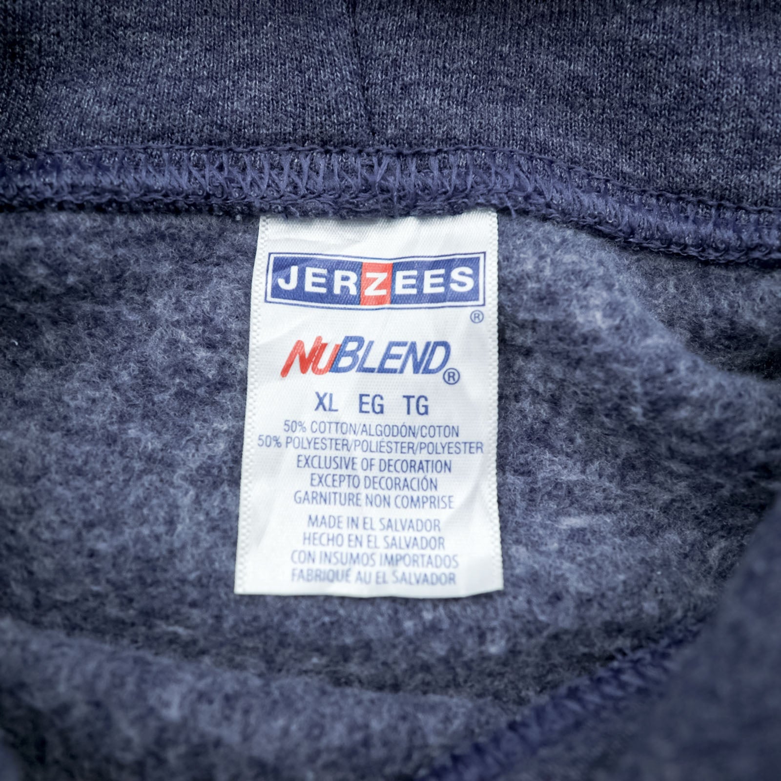 JERZEES プルオーバー パーカー XL ネイビー NU BLEND コットン FLEET PARTS INC. アメリカ企業