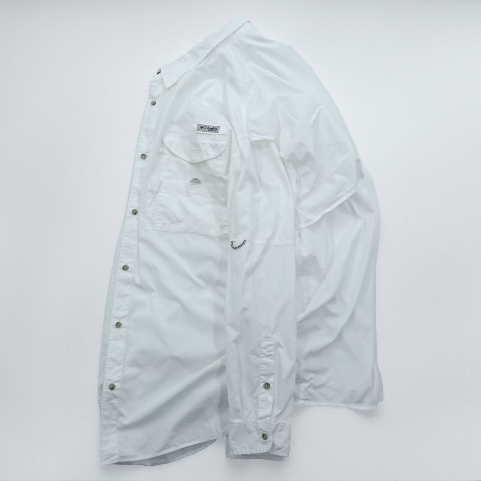 Columbia PFG フィッシングシャツ XXL ホワイト 胸ポケット コットン ビッグサイズ FM7120