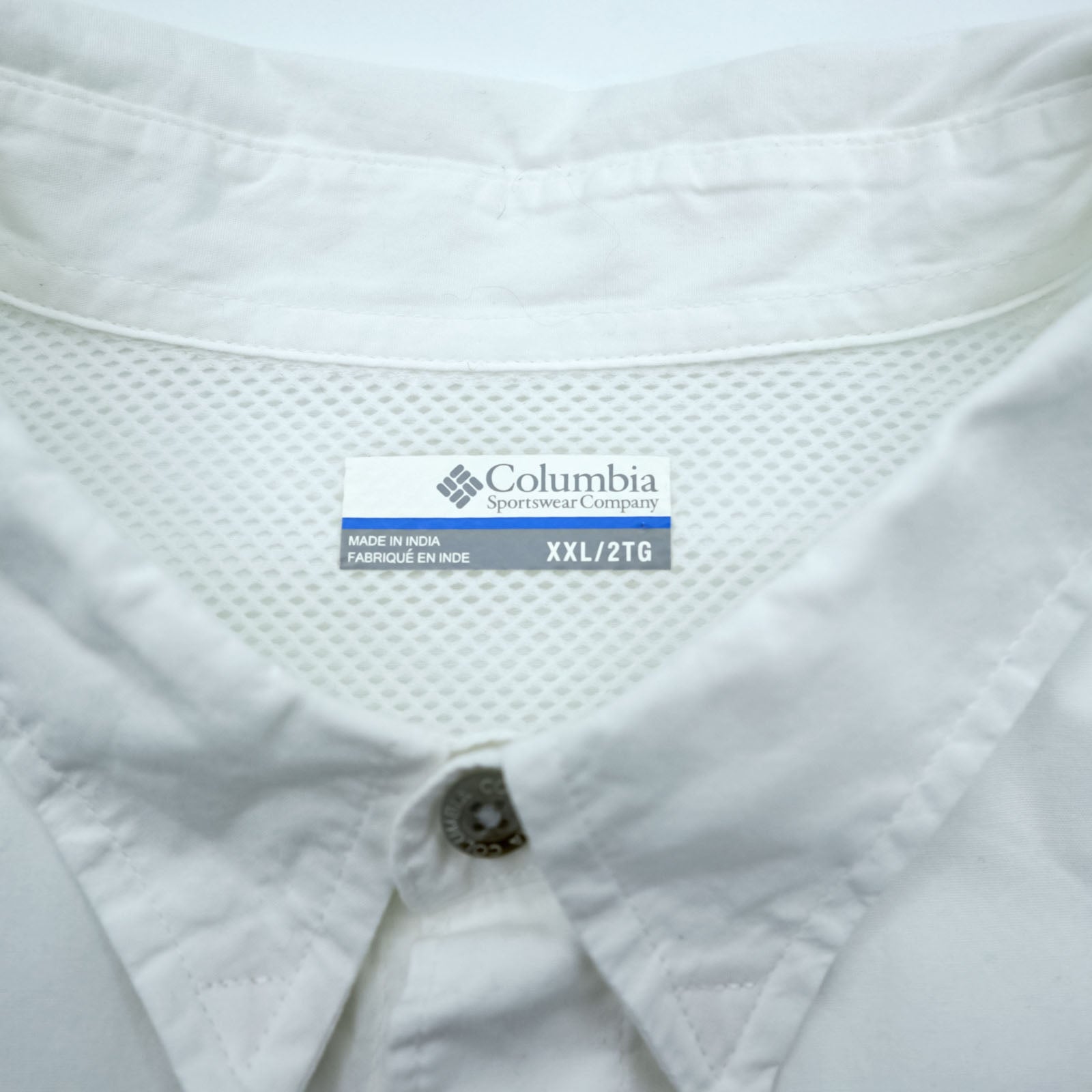 Columbia PFG フィッシングシャツ XXL ホワイト 胸ポケット コットン ビッグサイズ FM7120