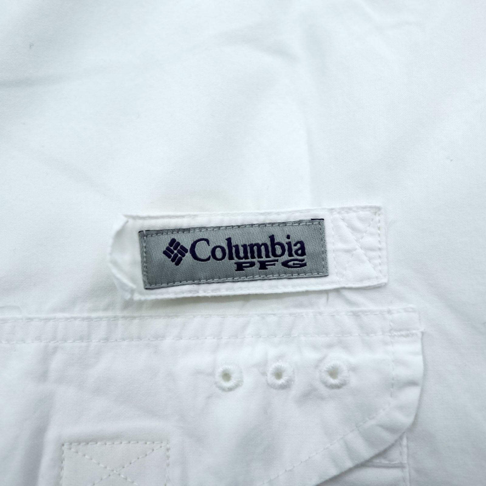 Columbia PFG フィッシングシャツ XXL ホワイト 胸ポケット コットン ビッグサイズ FM7120