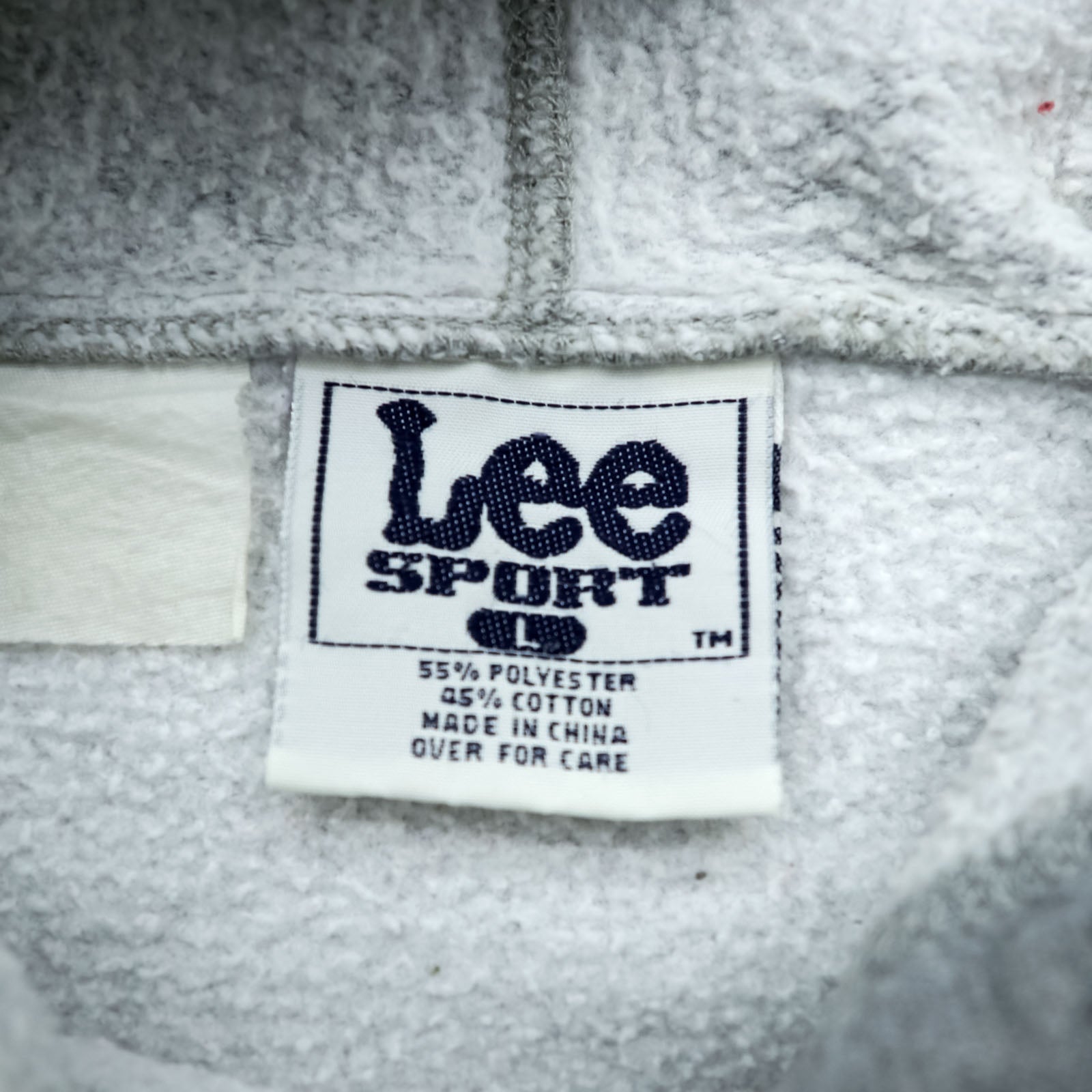 Lee SPORT 90年代 ヴィンテージ プルオーバー パーカー L グレー 刺繍 フロント カンガルーポケットNHL RANGERS