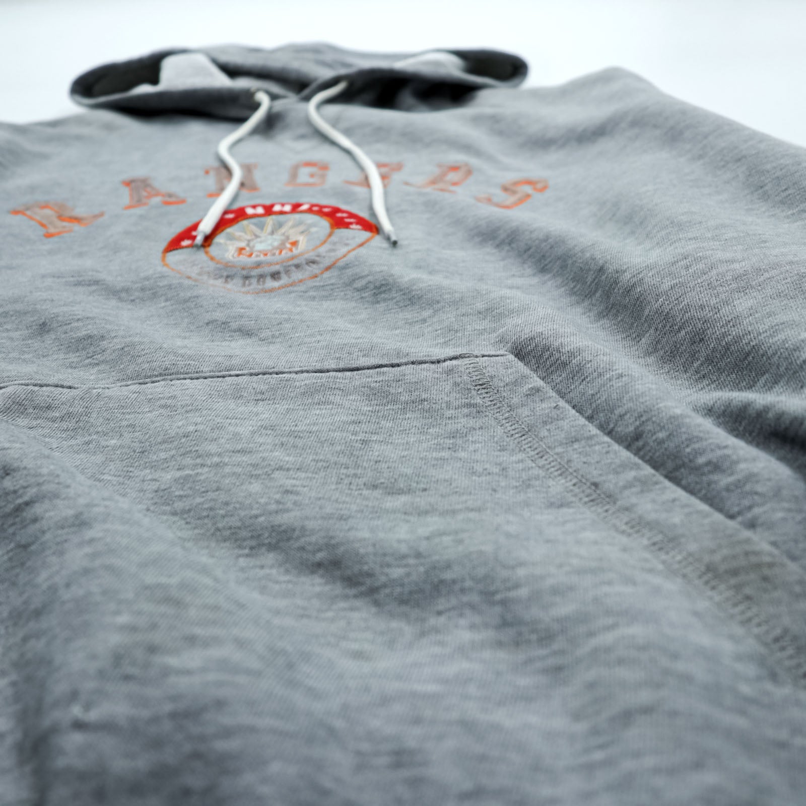 Lee SPORT 90年代 ヴィンテージ プルオーバー パーカー L グレー 刺繍 フロント カンガルーポケットNHL RANGERS