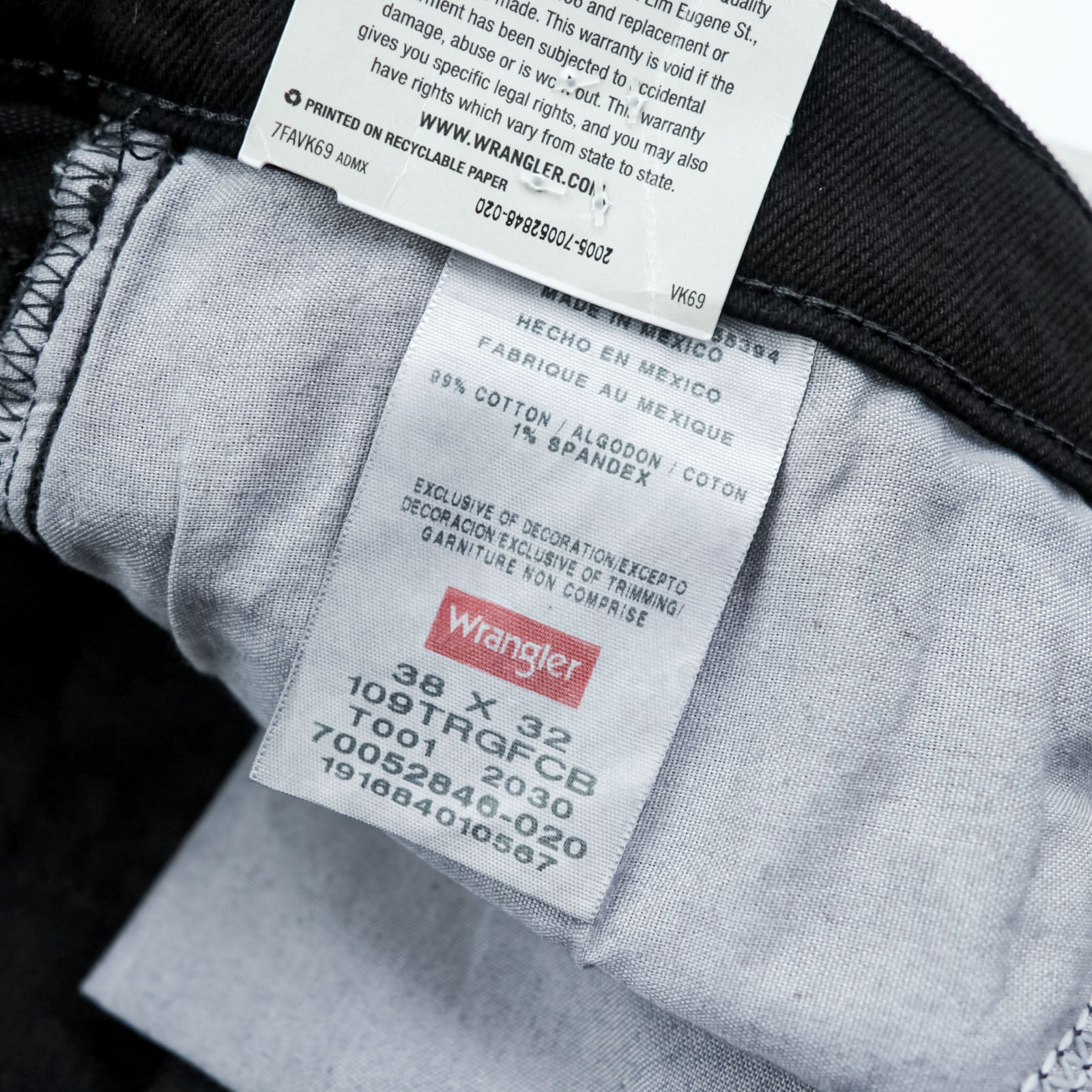 Wrangler ブラックデニムパンツ ジーンズ XL ブラック REGULAR FIT 未使用品