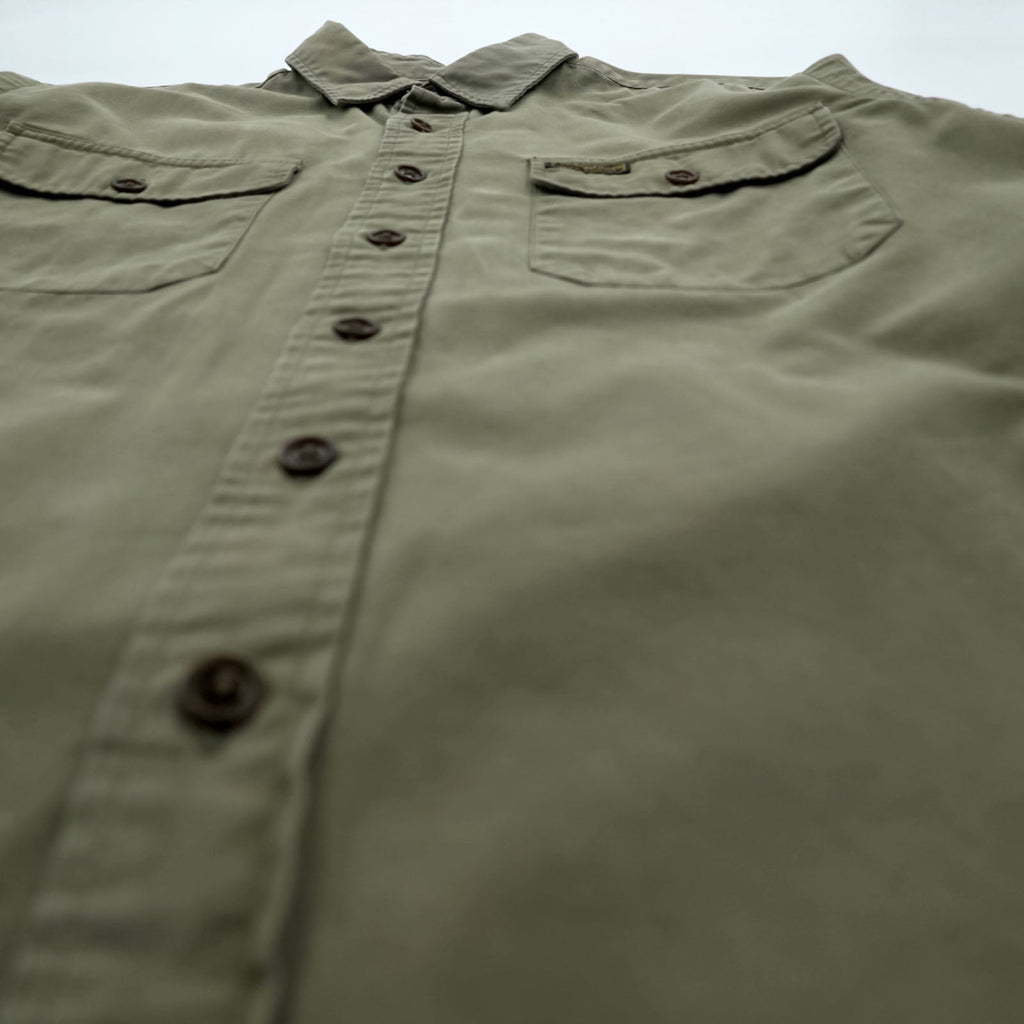 Polo Ralph Lauren 90年代 ミリタリー ワークシャツ M カーキ コットン 胸ポケット