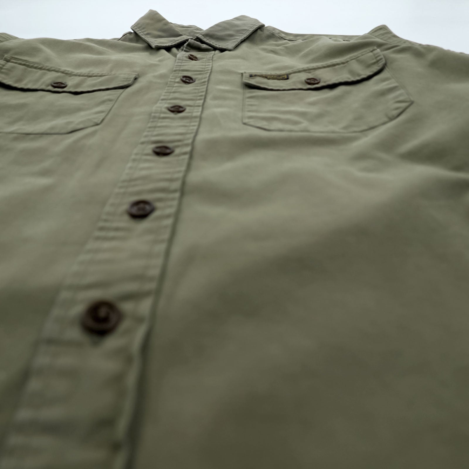 Polo Ralph Lauren 90年代 ミリタリー ワークシャツ M カーキ コットン 胸ポケット