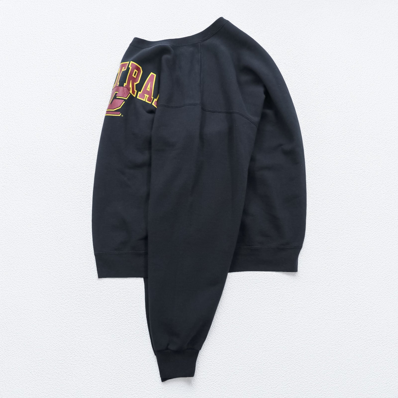 JERZEES カレッジ スウェット トレーナー M ブラック NU BLEND コットン クルーネック CENTRAL アーチロゴ