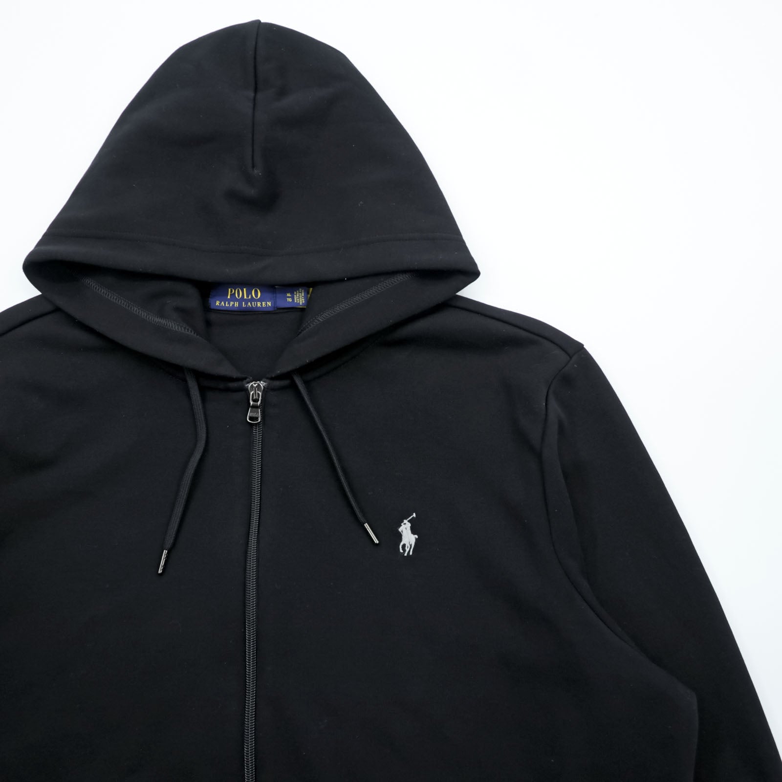 Polo Ralph Lauren ジップパーカー XL ブラック スモールポニー 刺繍 ロゴ フロントポケット