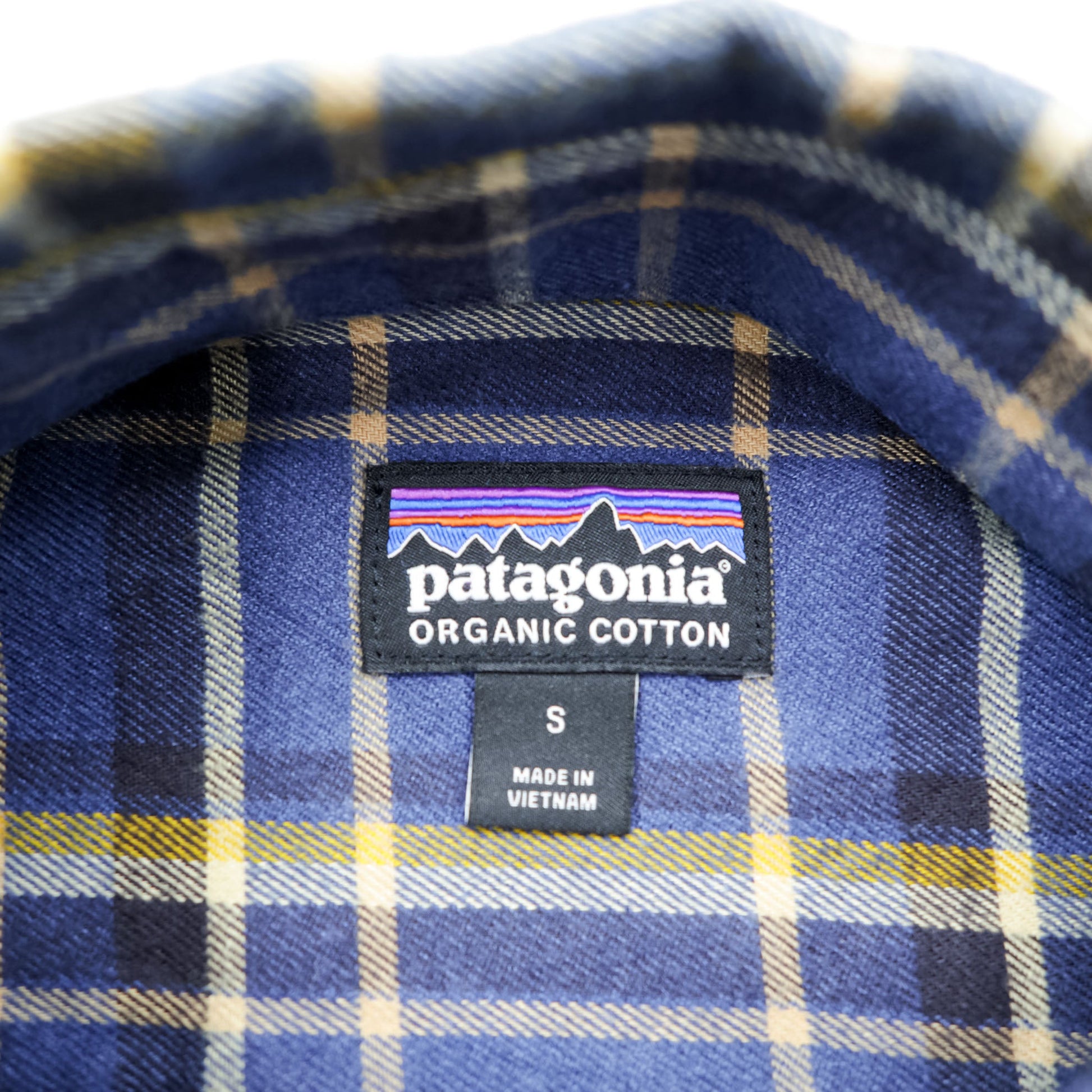 Patagonia ロングスリーブ ライトウェイト フィヨルド フランネルシャツ S ブルー チェック 42410
