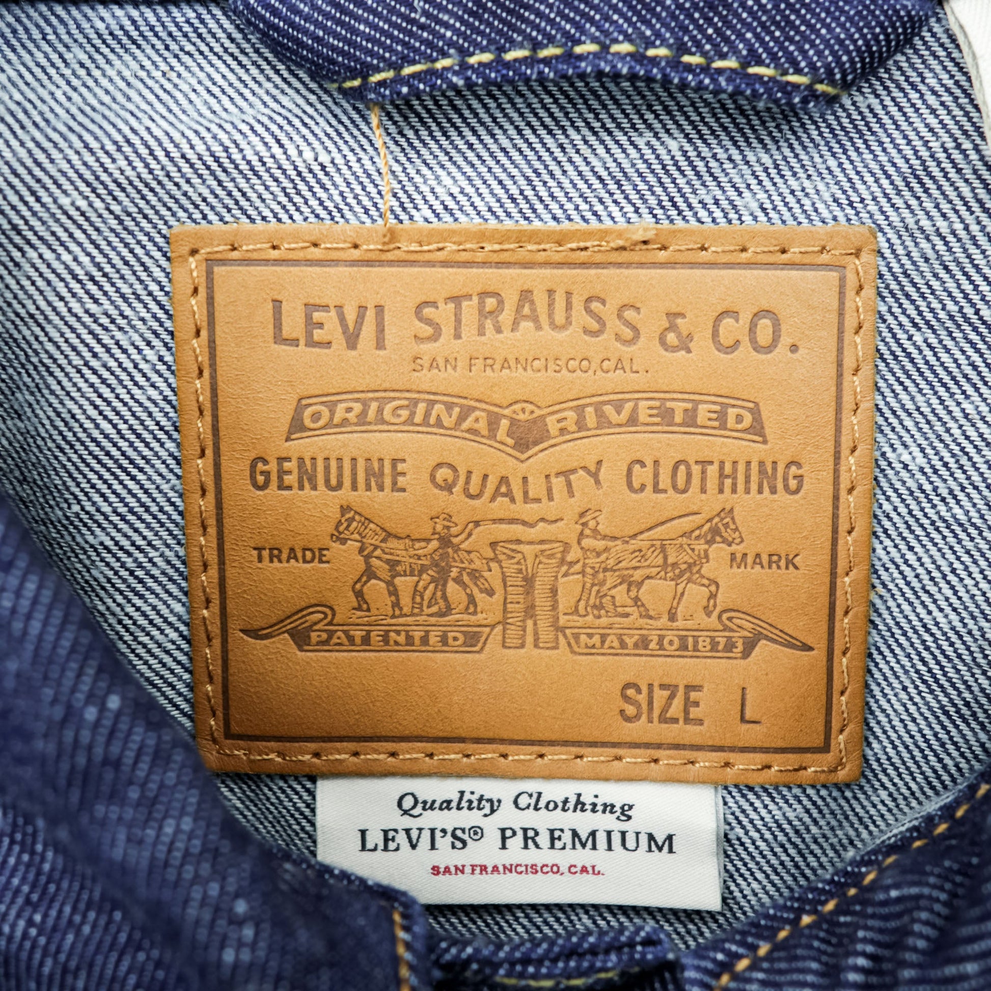 Levi's 2ndタイプ ビッグE デニム トラッカージャケット TYPE II Gジャン L インディゴ タック プリーツ ルーズフィット 濃紺 PREMIUM 56862-0002