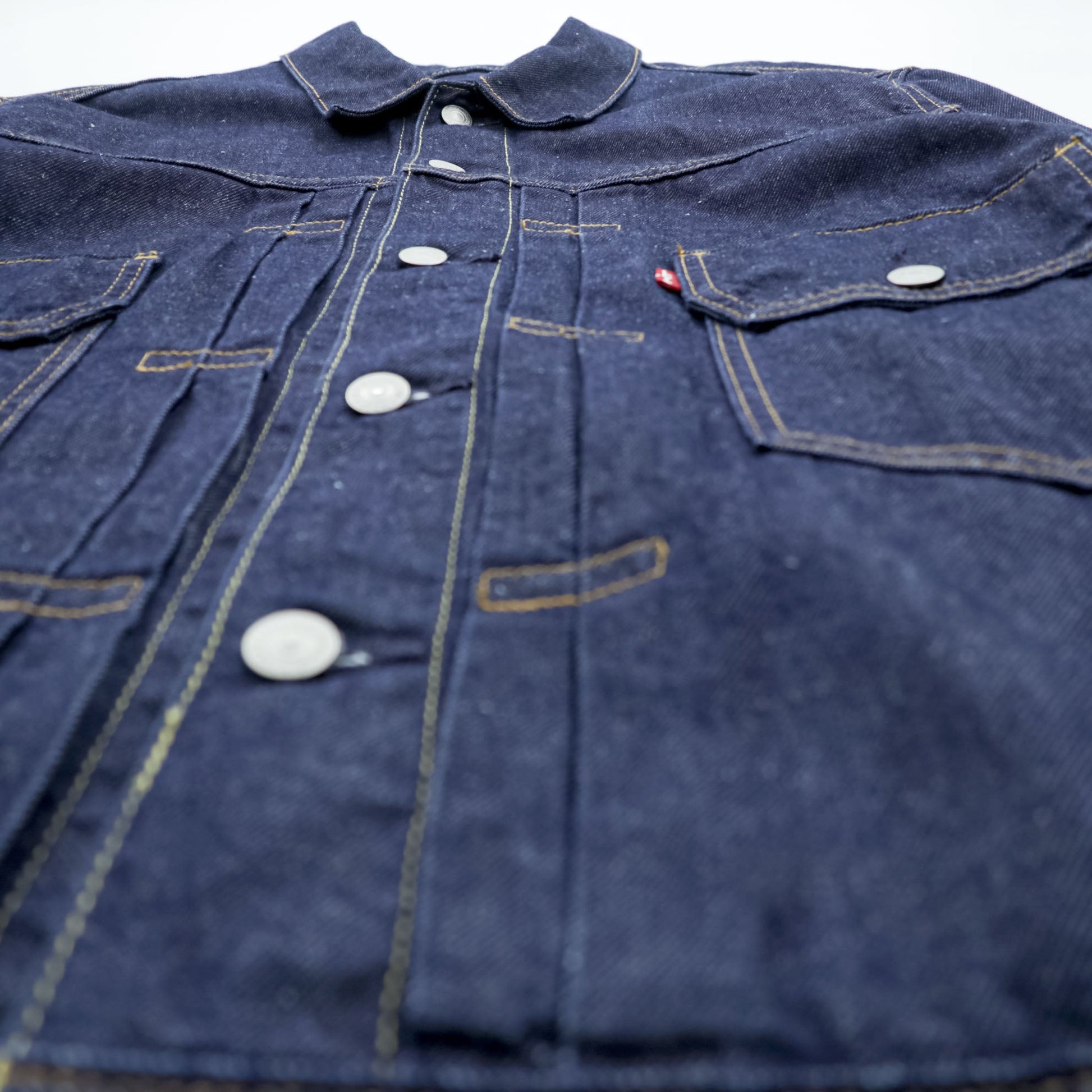 Levi's 2ndタイプ ビッグE デニム トラッカージャケット TYPE II Gジャン L インディゴ タック プリーツ ルーズフィット 濃紺 PREMIUM 56862-0002
