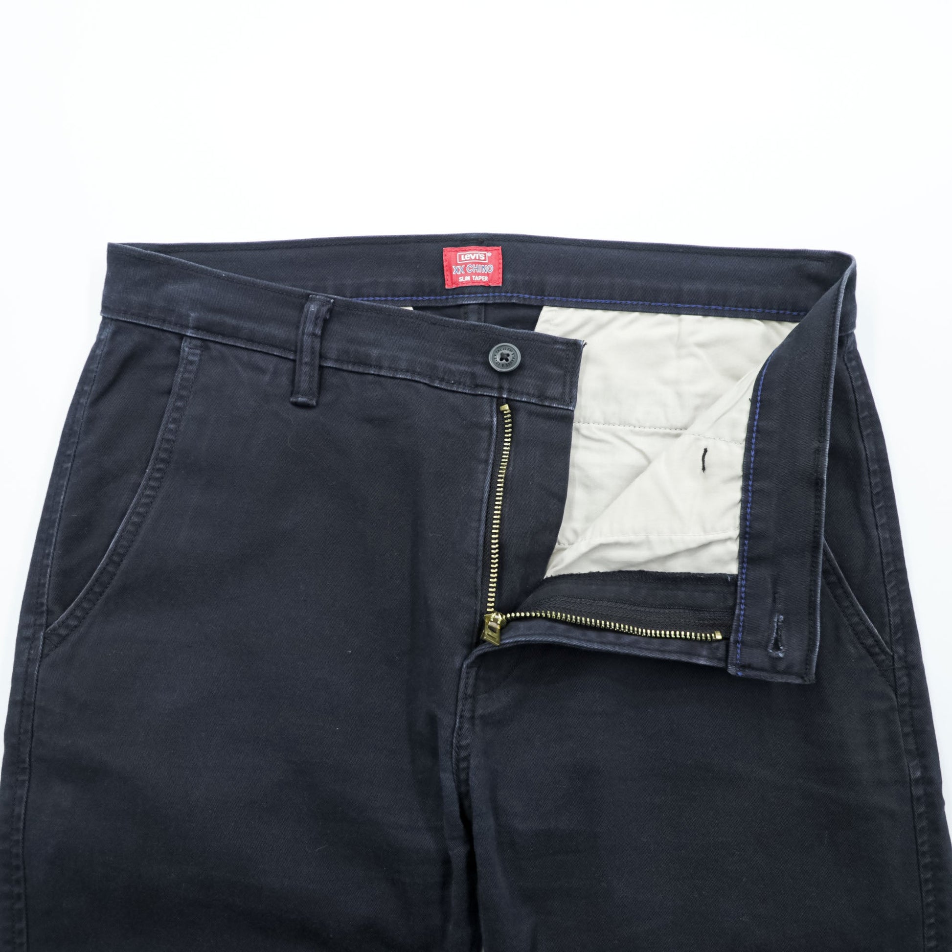 Levi's XX CHINO スリム テーパード チノパンツ ワークパンツ M ブラック ストレッチ 85227-0044