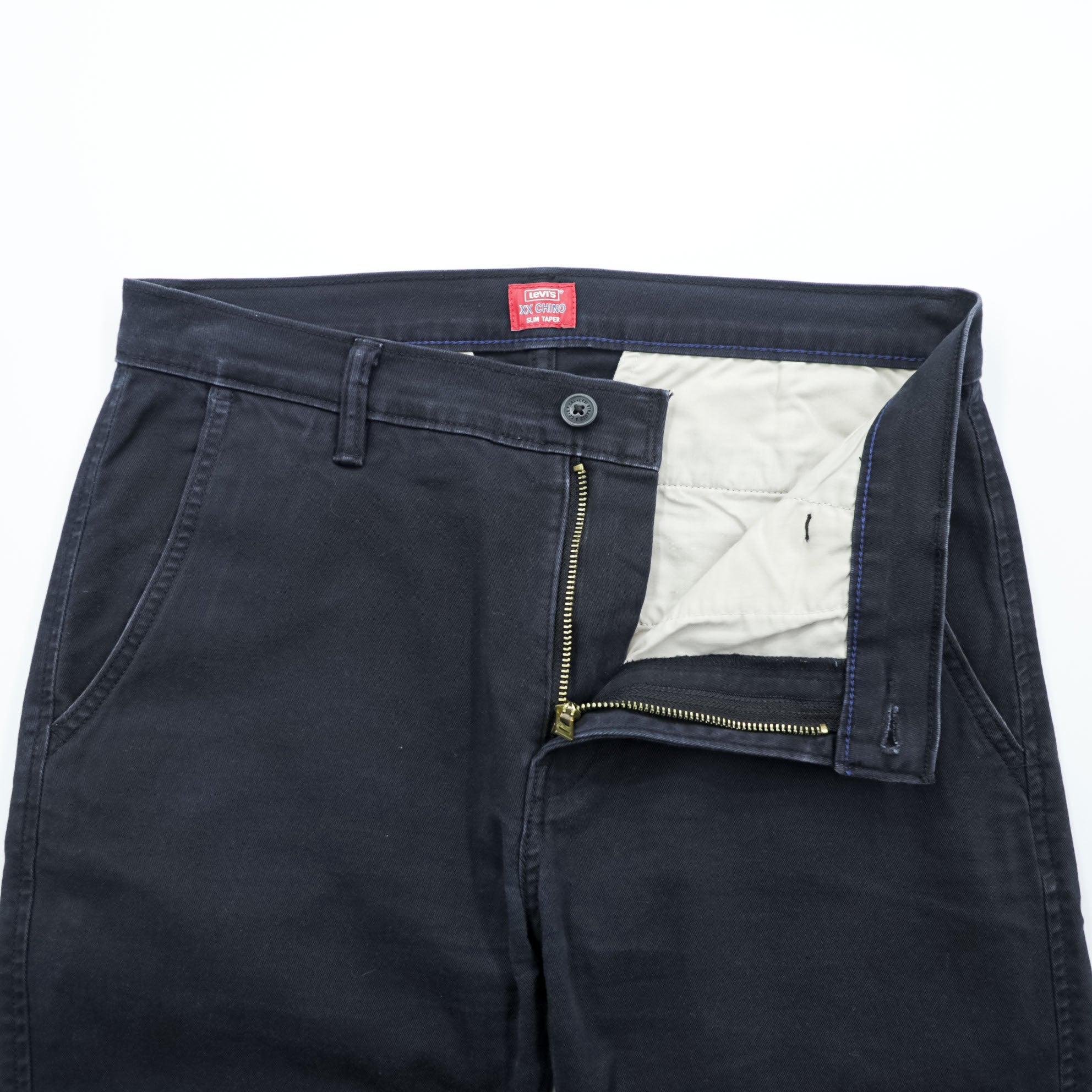 Levi's XX CHINO スリム テーパード チノパンツ ワークパンツ M ブラック ストレッチ 85227-0044