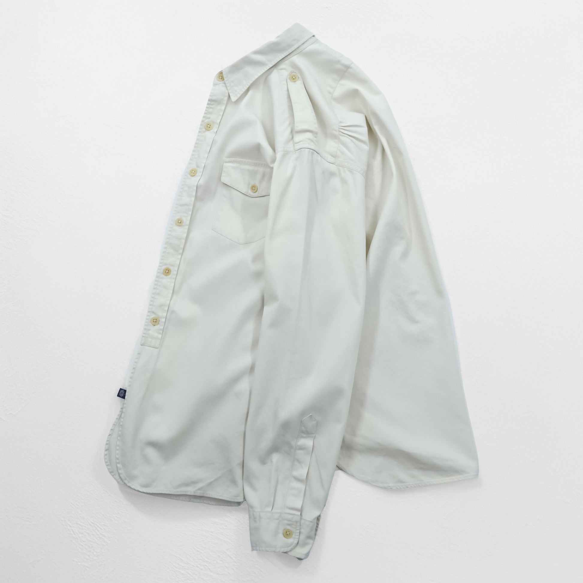 POLO SPORT RALPH LAUREN 90年代 サファリシャツ ミリタリー ワークシャツ L ベージュ フラップ 胸ポケット