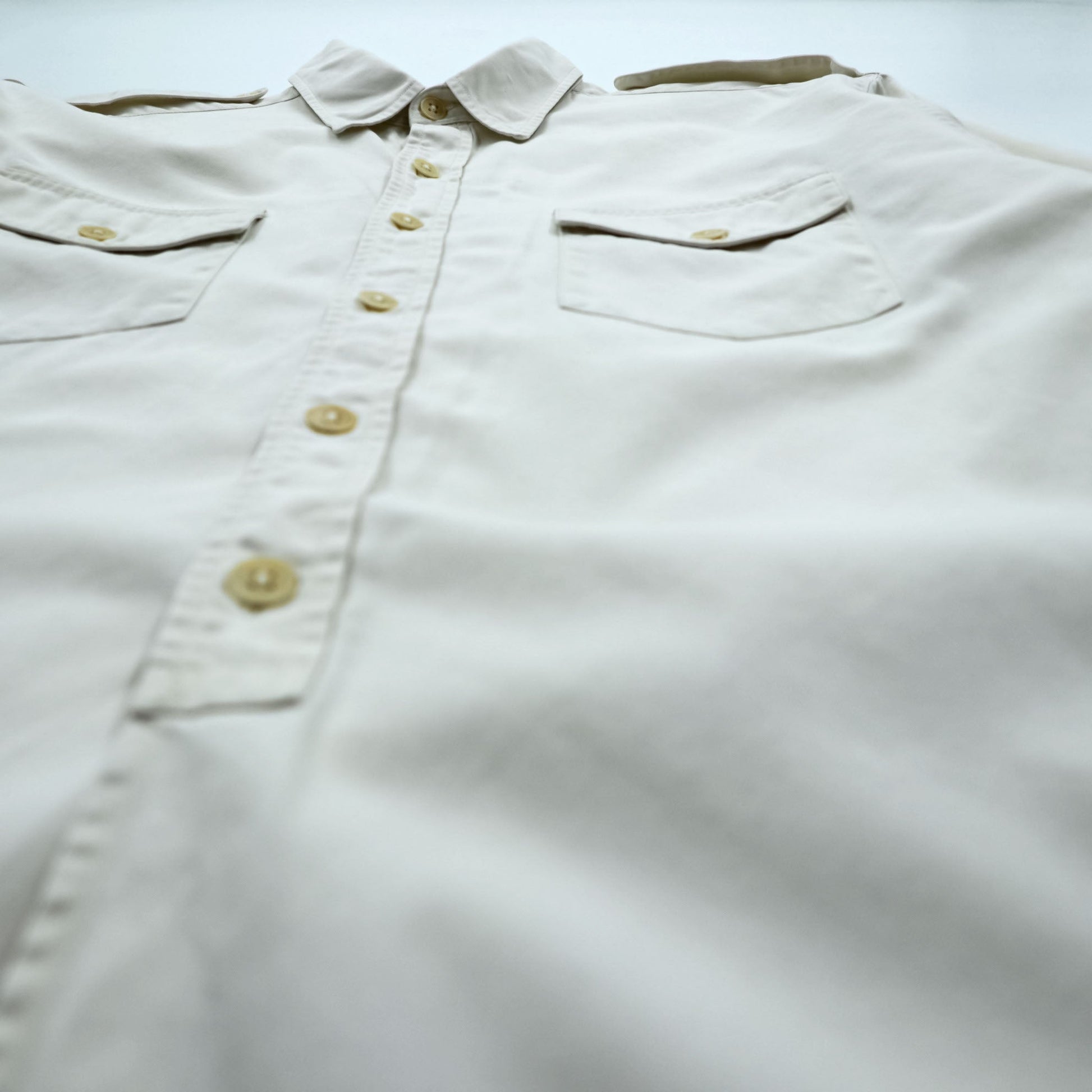 POLO SPORT RALPH LAUREN 90年代 サファリシャツ ミリタリー ワークシャツ L ベージュ フラップ 胸ポケット