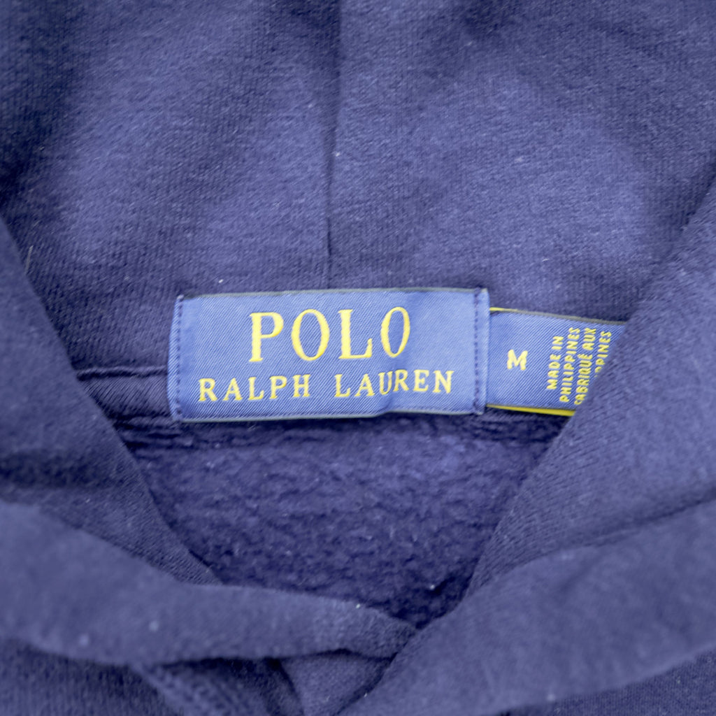 Polo Ralph Lauren ポロベア プルオーバー パーカー M ネイビー サイドポケット コットン
