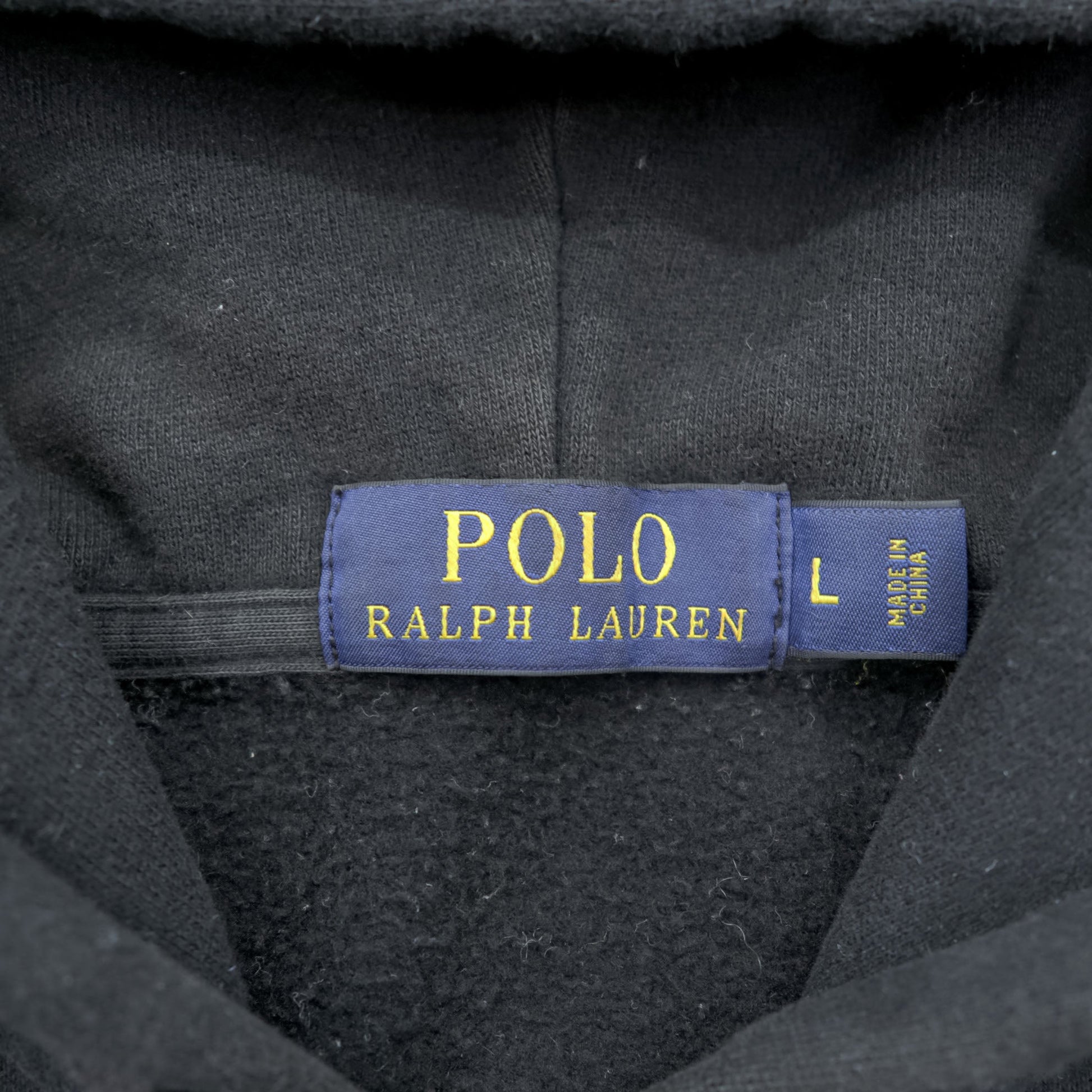 Polo Ralph Lauren ポロベア ジップパーカー L ブラック フロントポケット コットン