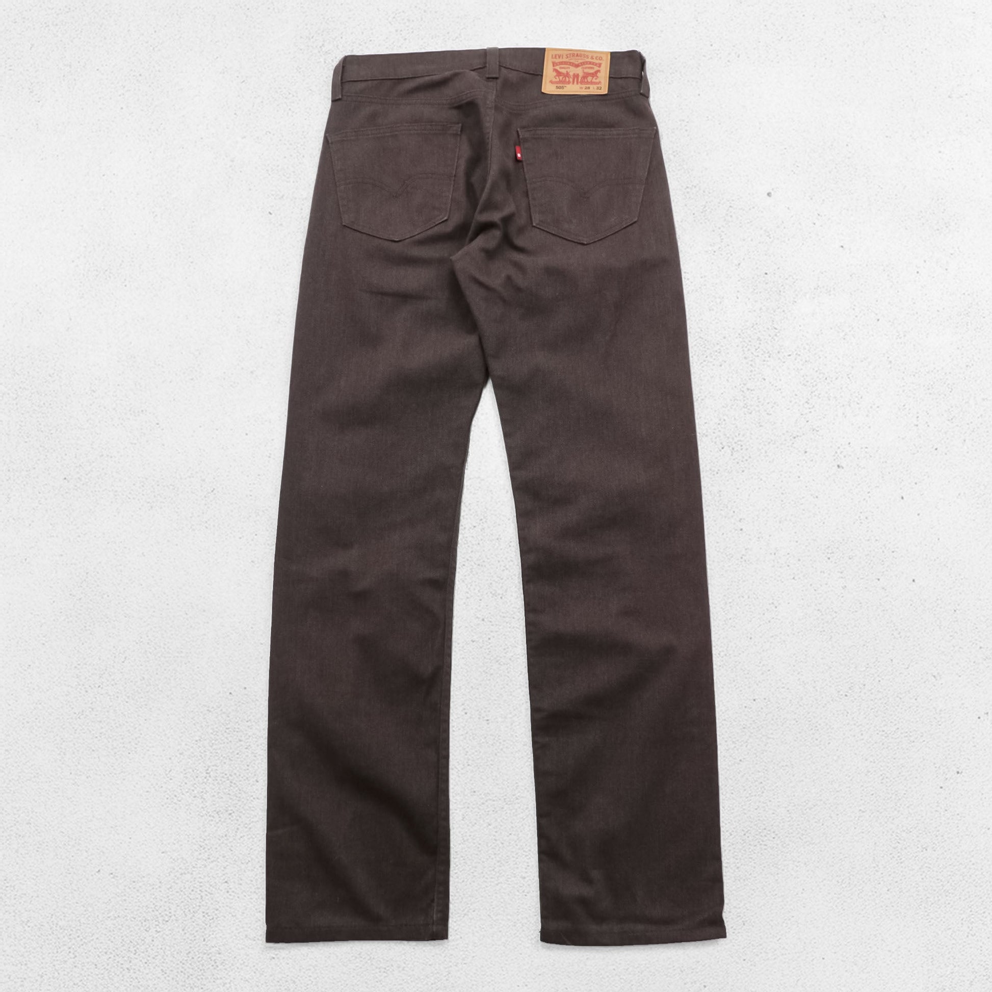 Levi's 505 デニムパンツ ジーンズ S ダークブラウン ストレッチ レギュラーフィット 00505-2241