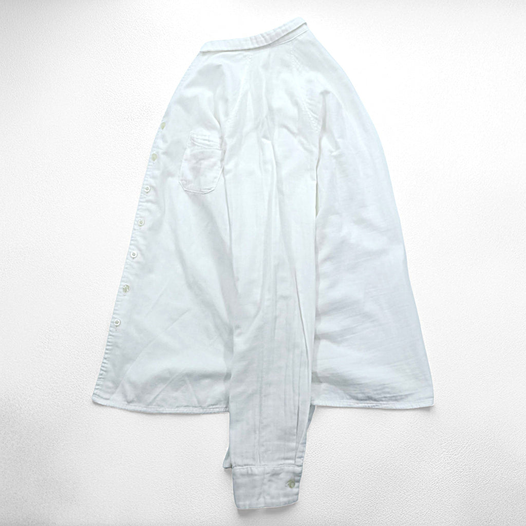 KAPITAL 日本製 ガーゼシャツ 長袖ラグランスリーブシャツ XL ホワイト コットン 胸ポケット