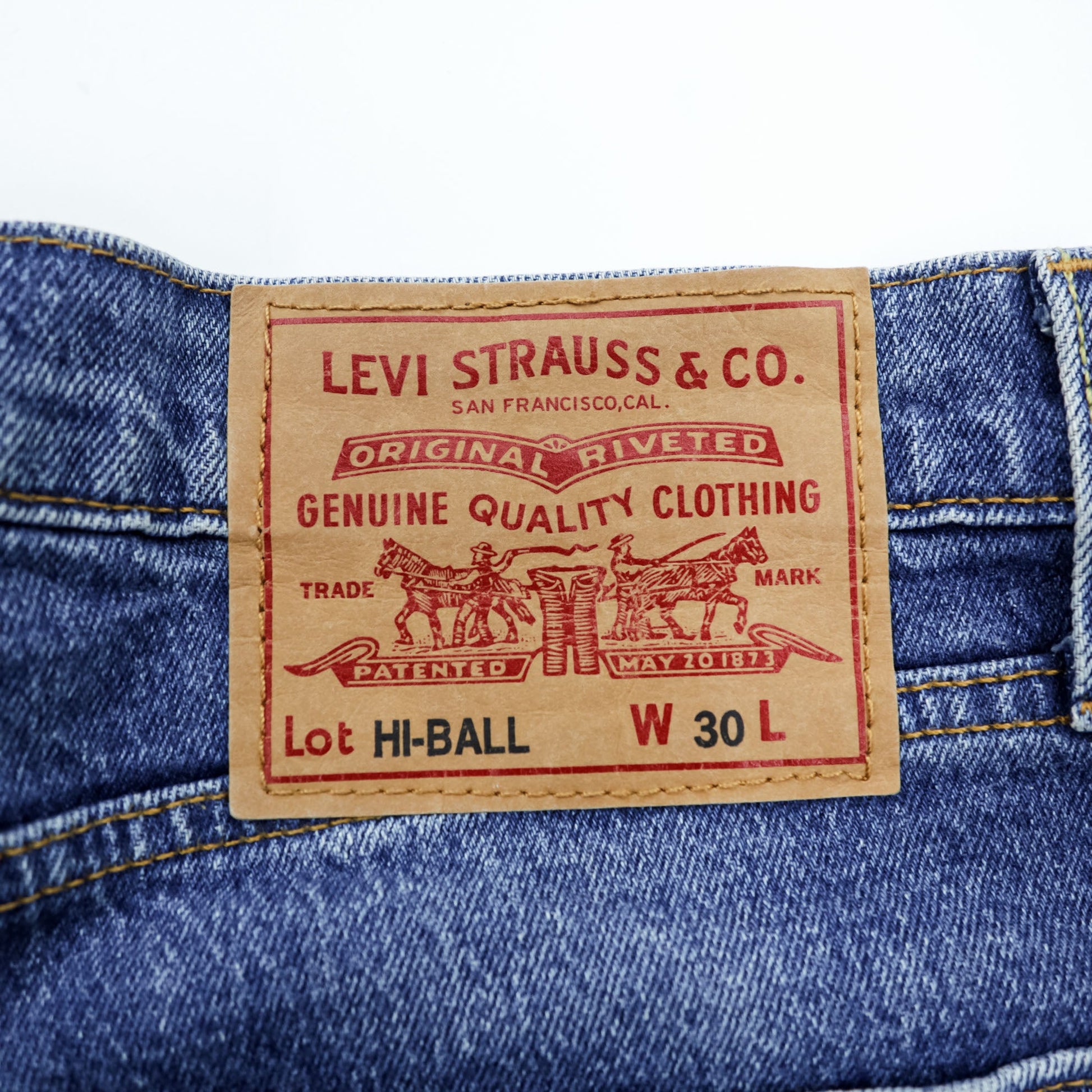Levi's HI-BALL ビッグE デニムパンツ ジーンズ M ストレッチ インディゴブルー ROLL MEN JEANS 57783-0025