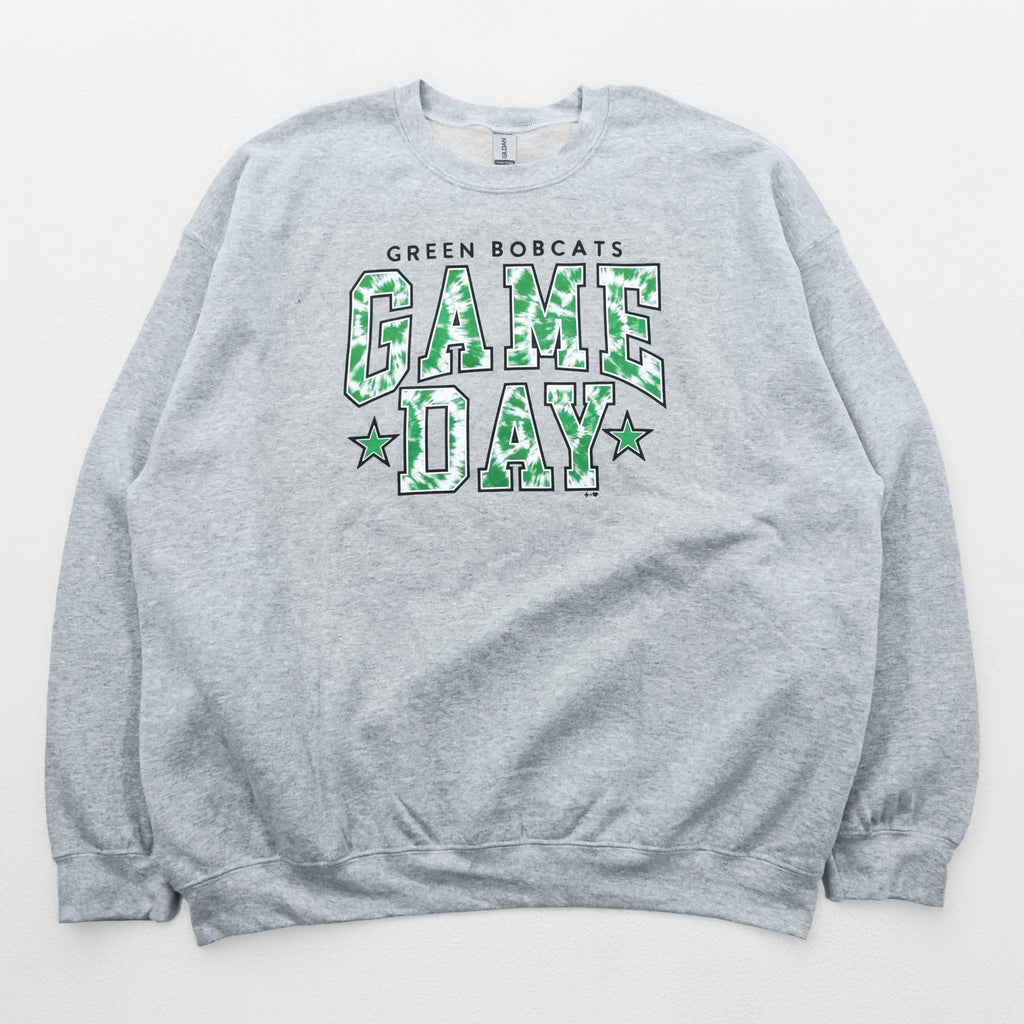 GILDAN Heavy Blend カレッジ スウェット トレーナー XXL グレー GREEN BOBCATS GAME DAY