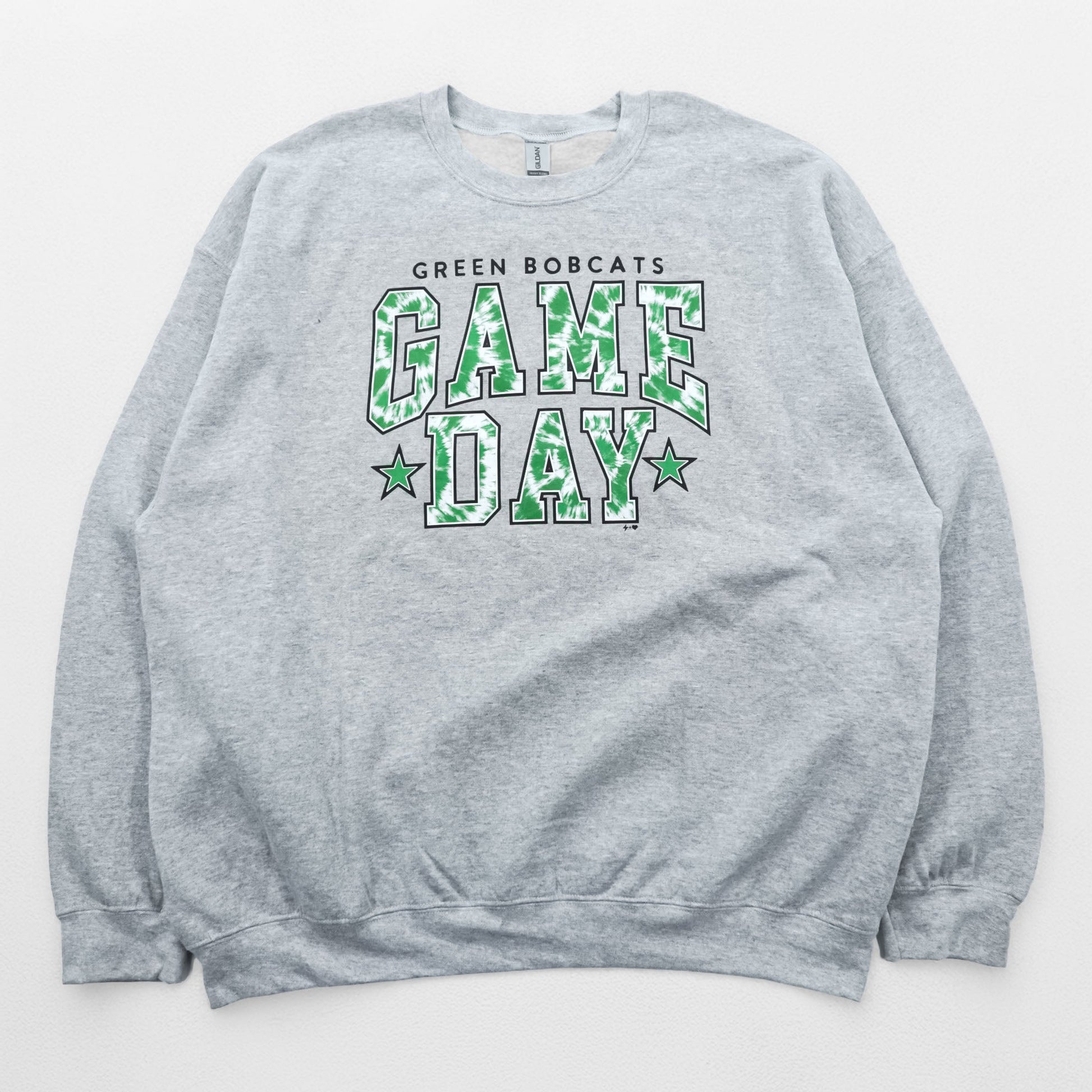 GILDAN Heavy Blend カレッジ スウェット トレーナー XXL グレー GREEN BOBCATS GAME DAY