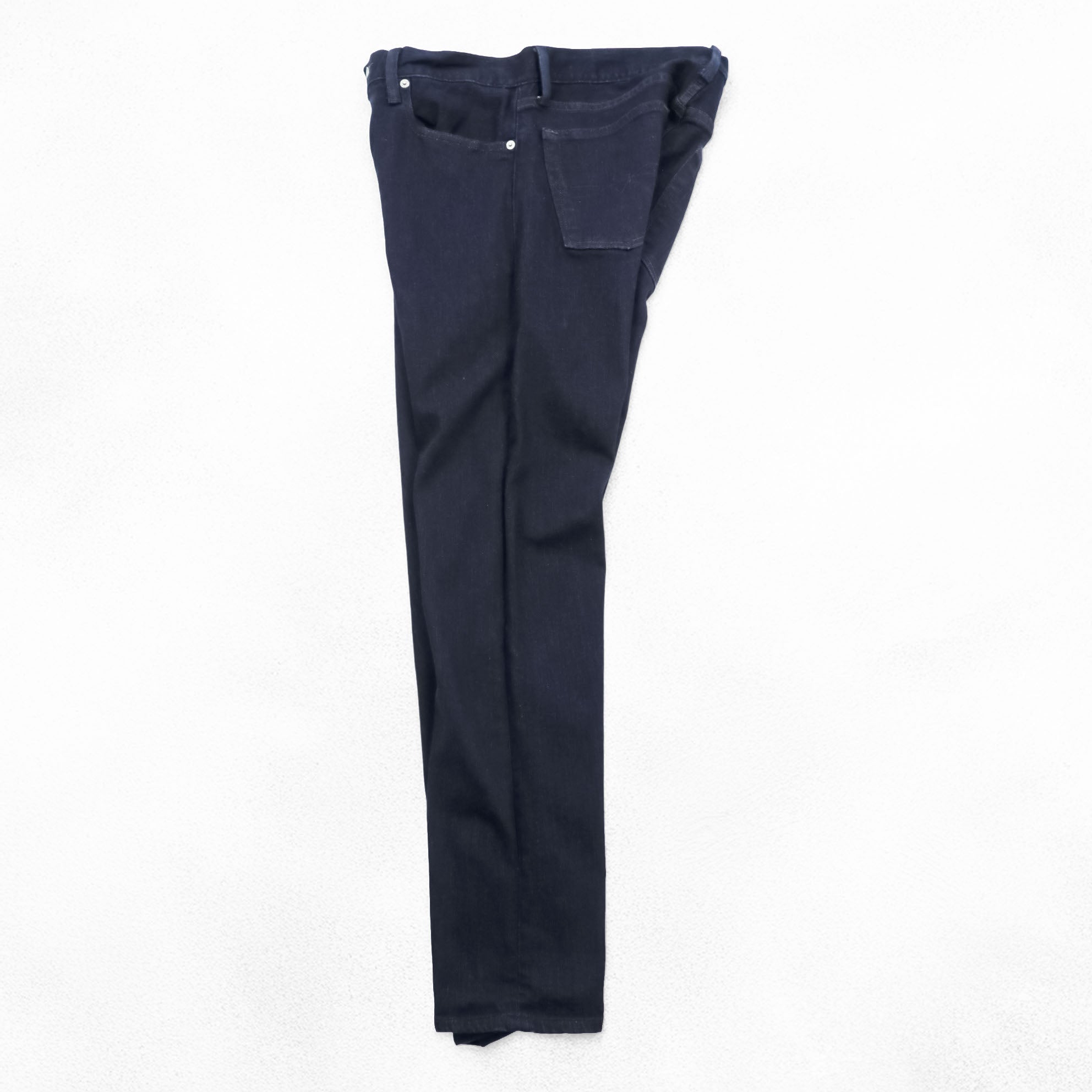 Polo Ralph Lauren デニムパンツ ジーンズ M ストレッチ インディゴ ネイビー 濃紺 スリム ストレート レザーパッチ THE VARICK SLIM STRAIGHT