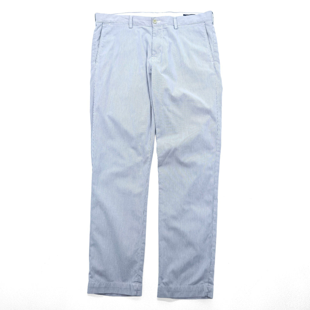 Polo Ralph Lauren シアサッカー ストライプ スラックス パンツ L ブルー ホワイト