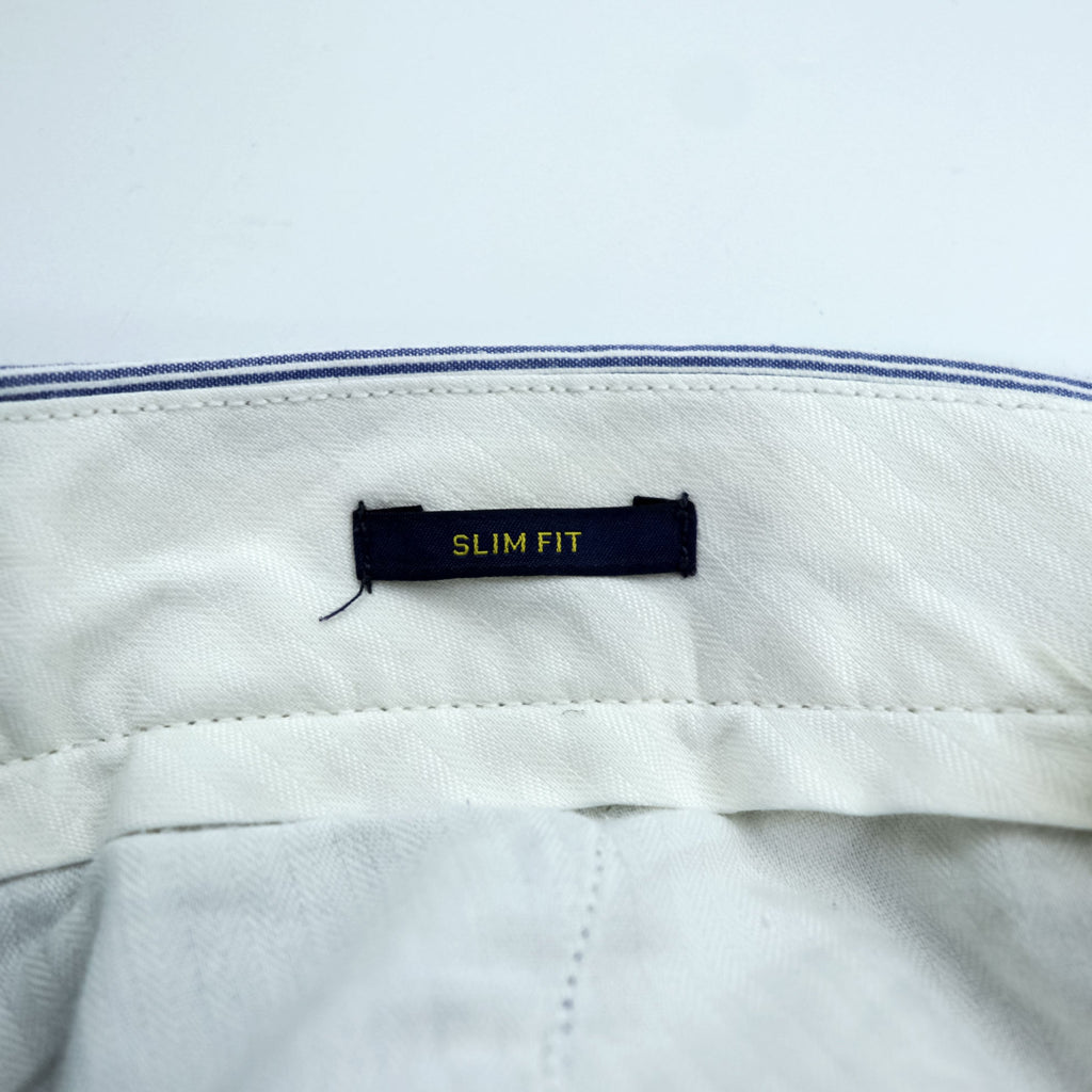 Polo Ralph Lauren シアサッカー ストライプ スラックス パンツ L ブルー ホワイト