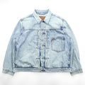 Levi's 大戦モデル 1stタイプ ビッグE ダメージ加工 デニム トラッカージャケット TYPEⅠ Gジャン XL シンチバック 短丈 ダブルプリーツ PREMIUM A3174-0006