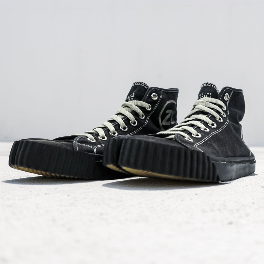 Maison Margiela タビ キャンバス ハイ 足袋 ハイカットスニーカー 26cm ブラック 22 S37WS0577