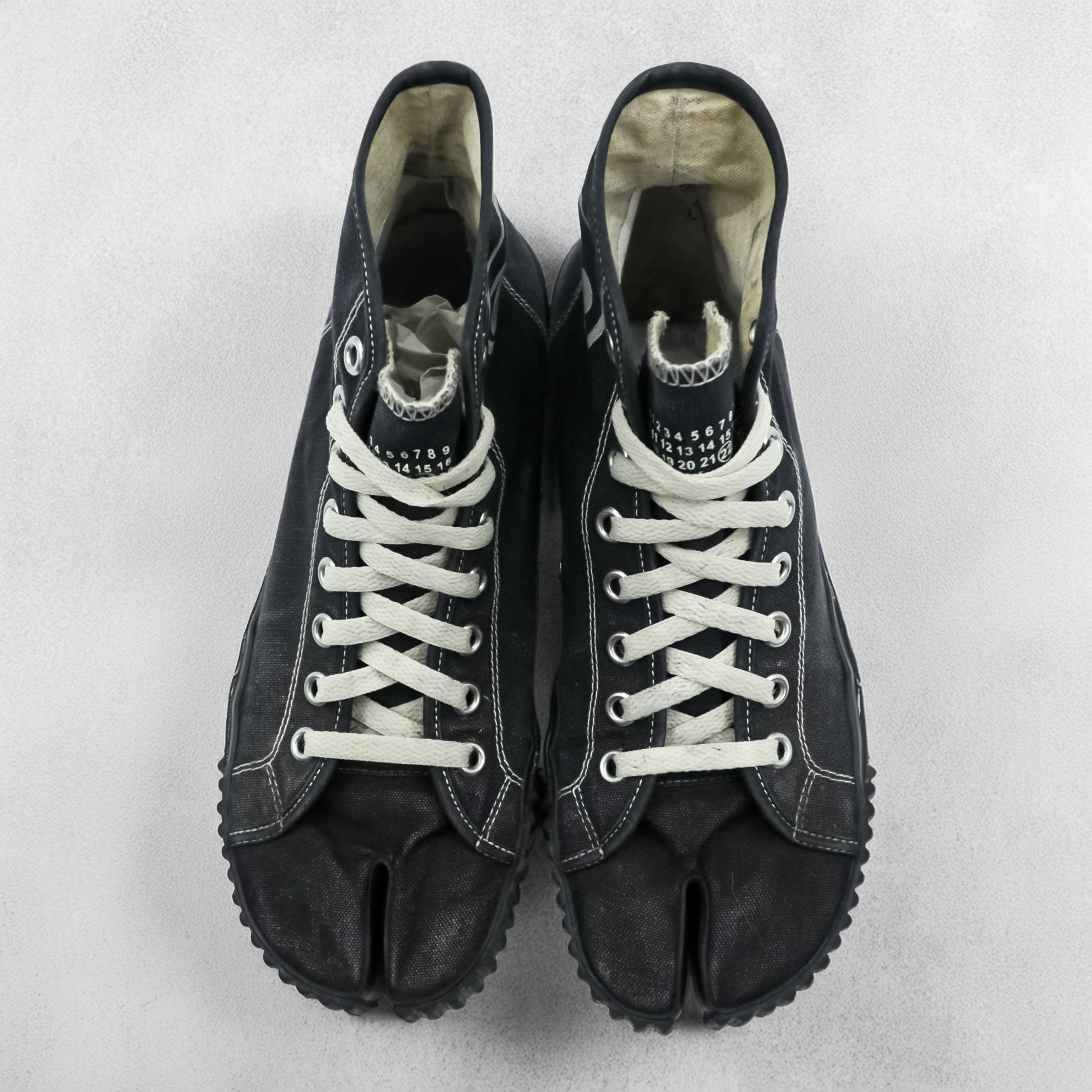 Maison Margiela タビ キャンバス ハイ 足袋 ハイカットスニーカー 26cm ブラック 22 S37WS0577