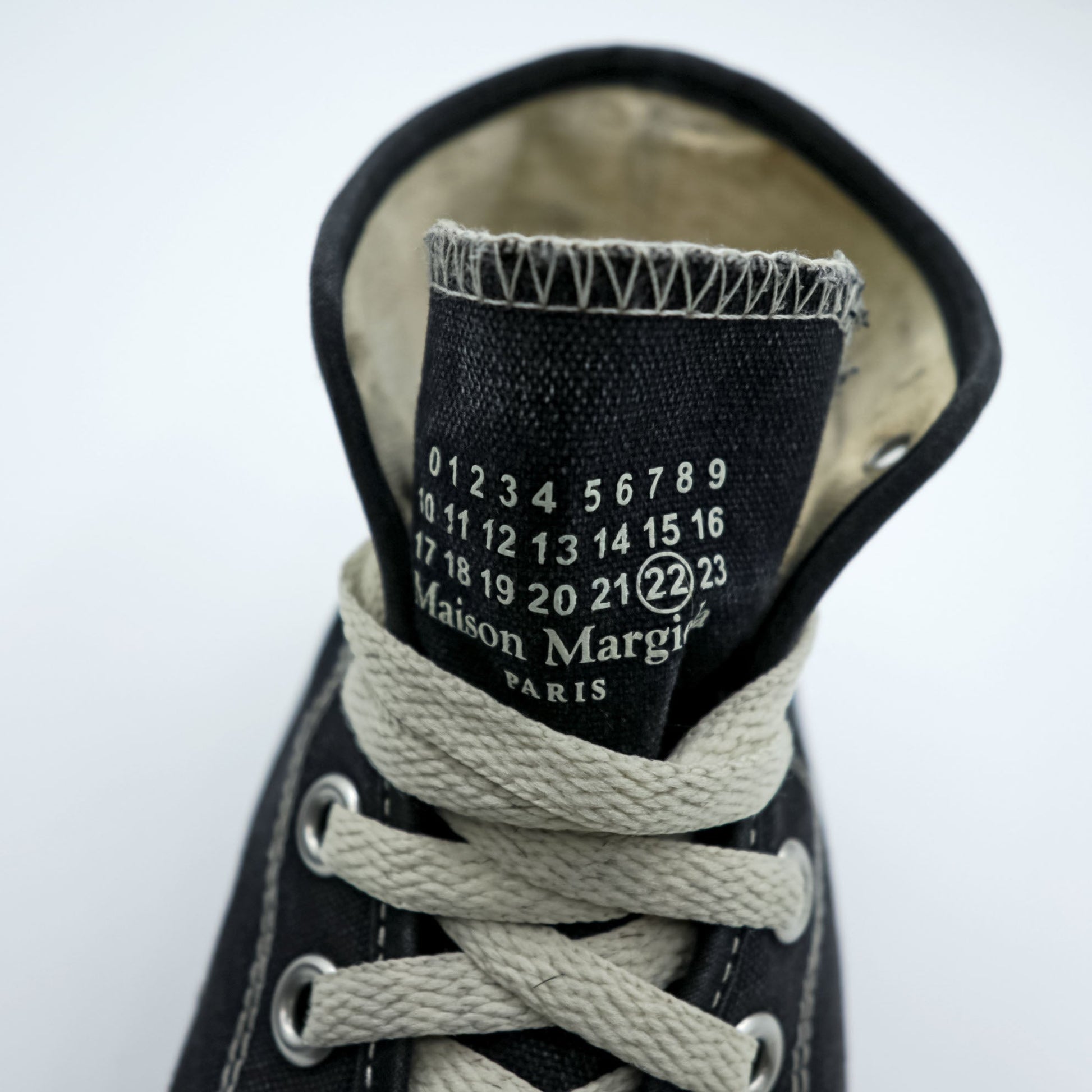 Maison Margiela タビ キャンバス ハイ 足袋 ハイカットスニーカー 26cm ブラック 22 S37WS0577