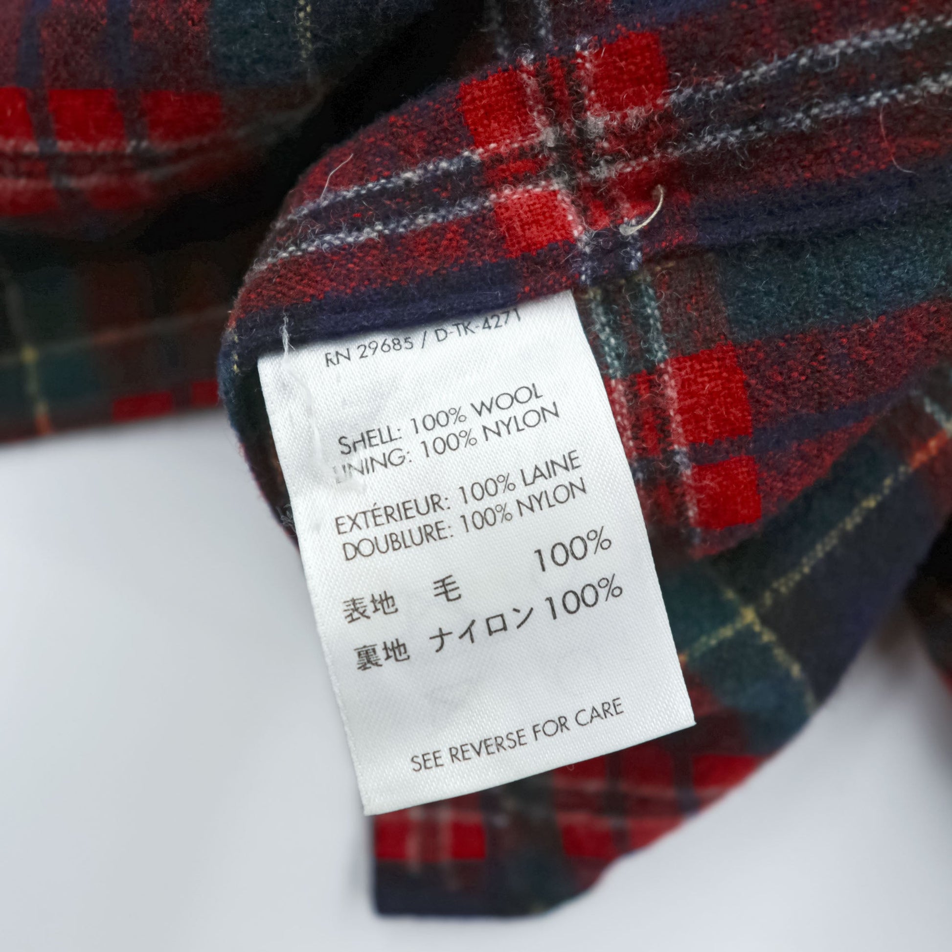 PENDLETON フランネルシャツ 長袖 ウールシャツ M チェック レッド 胸ポケット VIRGIN WOOL