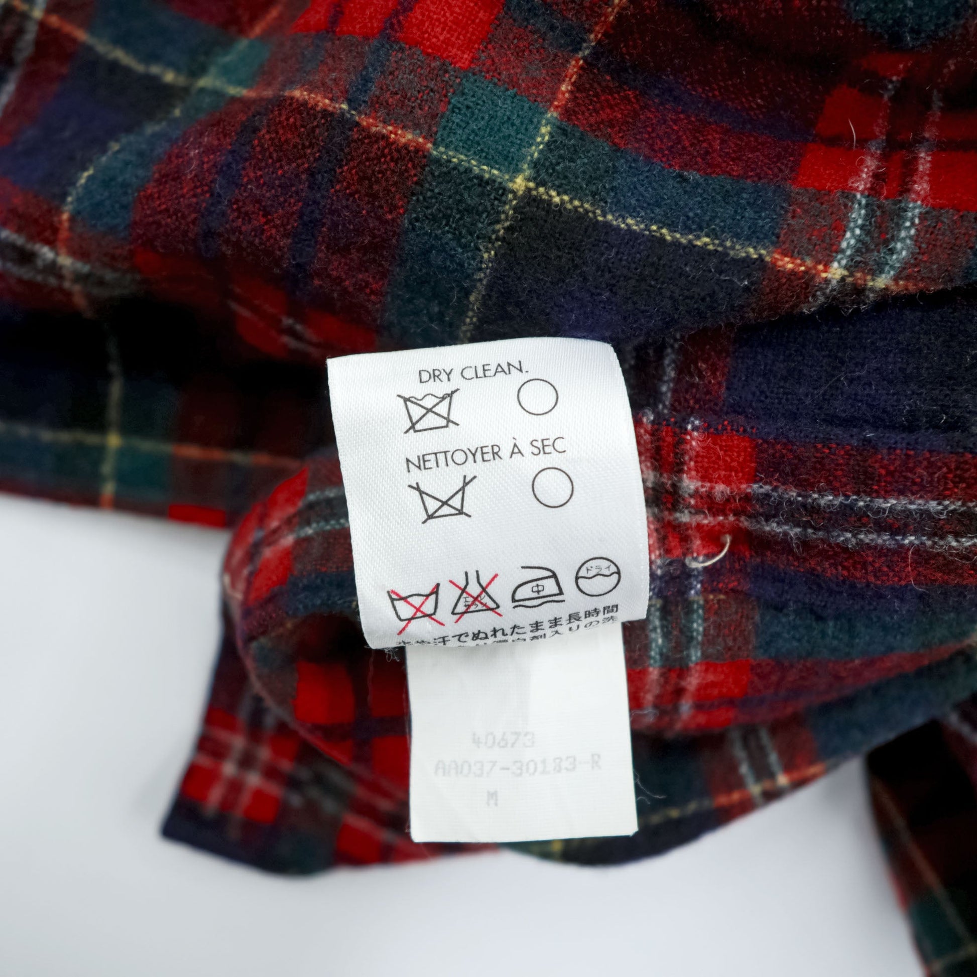 PENDLETON フランネルシャツ 長袖 ウールシャツ M チェック レッド 胸ポケット VIRGIN WOOL
