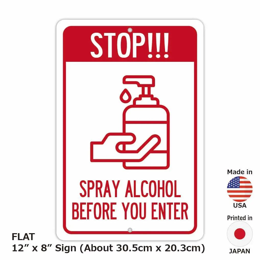 【Targa rettangolare】 Spray alcolico/Insegna originale americana (circa 20x30 cm)