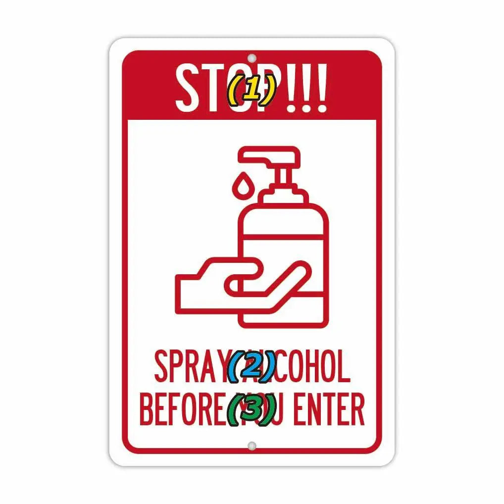 【Targa rettangolare】 Spray alcolico/Insegna originale americana (circa 20x30 cm)
