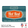 【長方形看板】レトロ・ホットロッド看板/アメリカ製オリジナル看板(約20x30cm)