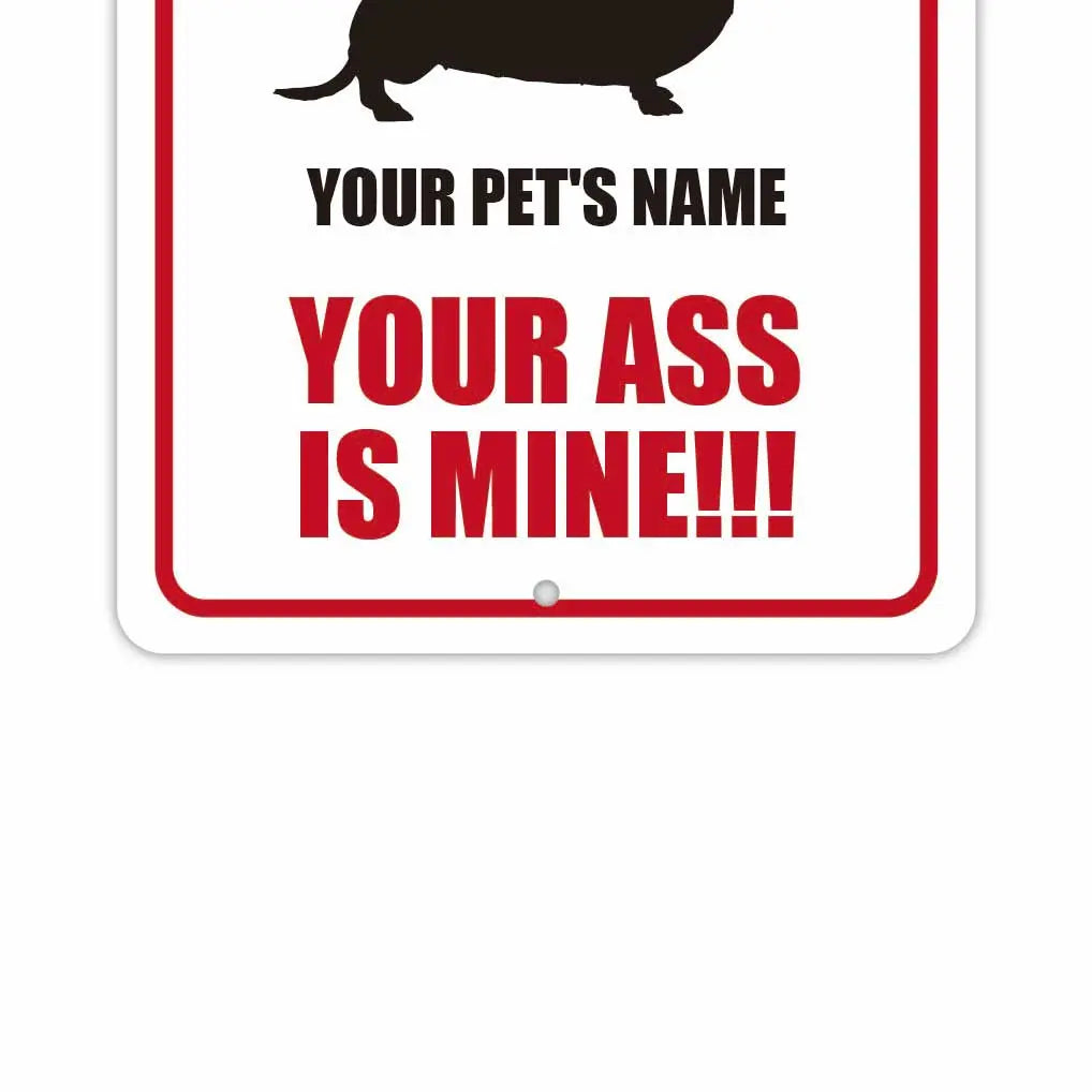 【Cartello Rettangolare】Attenti al Cane/Gatto - Cartello originale americano (circa 20x30cm)