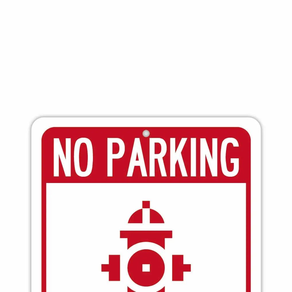 【Insegna rettangolare】Divieto di parcheggio per idrante antincendio/Insegna originale americana (circa 20x30 cm)