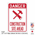 【Insegna rettangolare】Attenzione! Cantiere più avanti/Insegna originale americana (circa 20x30 cm)