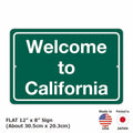 【長方形看板】カリフォルニアへようこそ/アメリカ製オリジナル看板(約20x30cm)