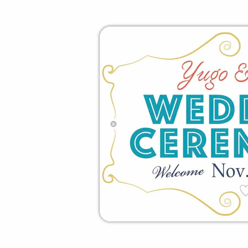 【Targa rettangolare】Wedding Welcome Board - Turchese / Targa originale americana (circa 20x30 cm)