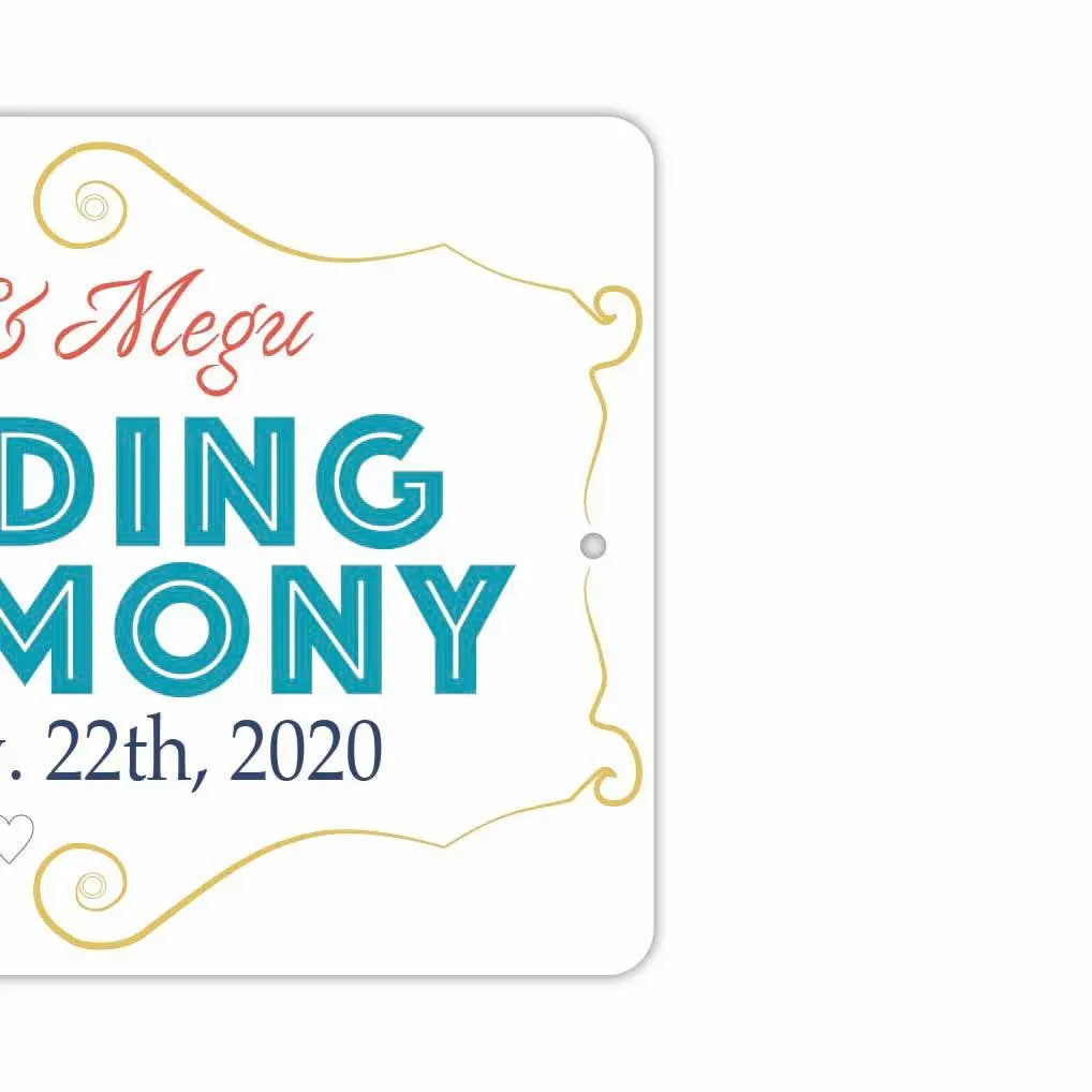 【Targa rettangolare】Wedding Welcome Board - Turchese / Targa originale americana (circa 20x30 cm)